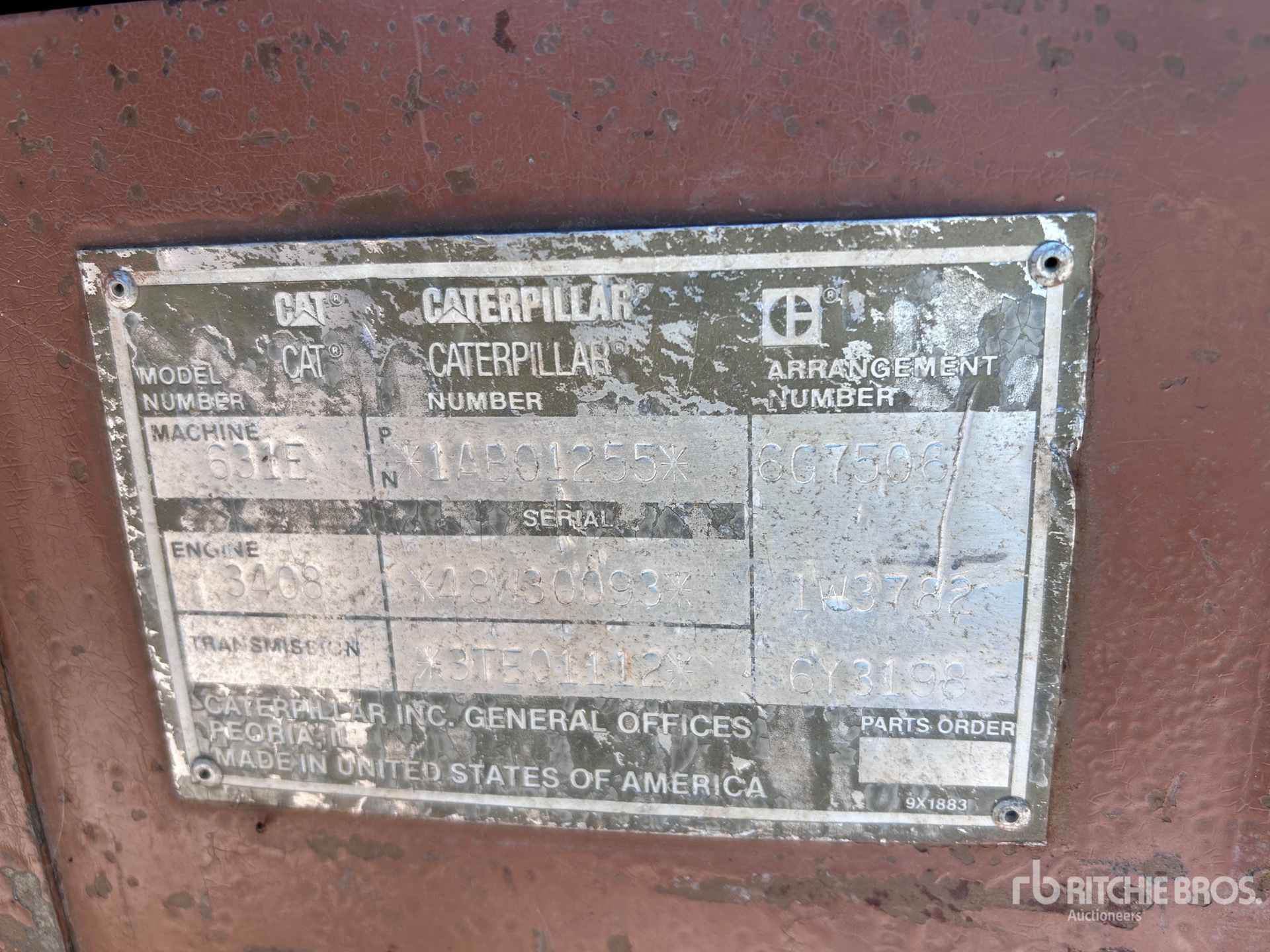 General Appearance with N.º de serie/VIN