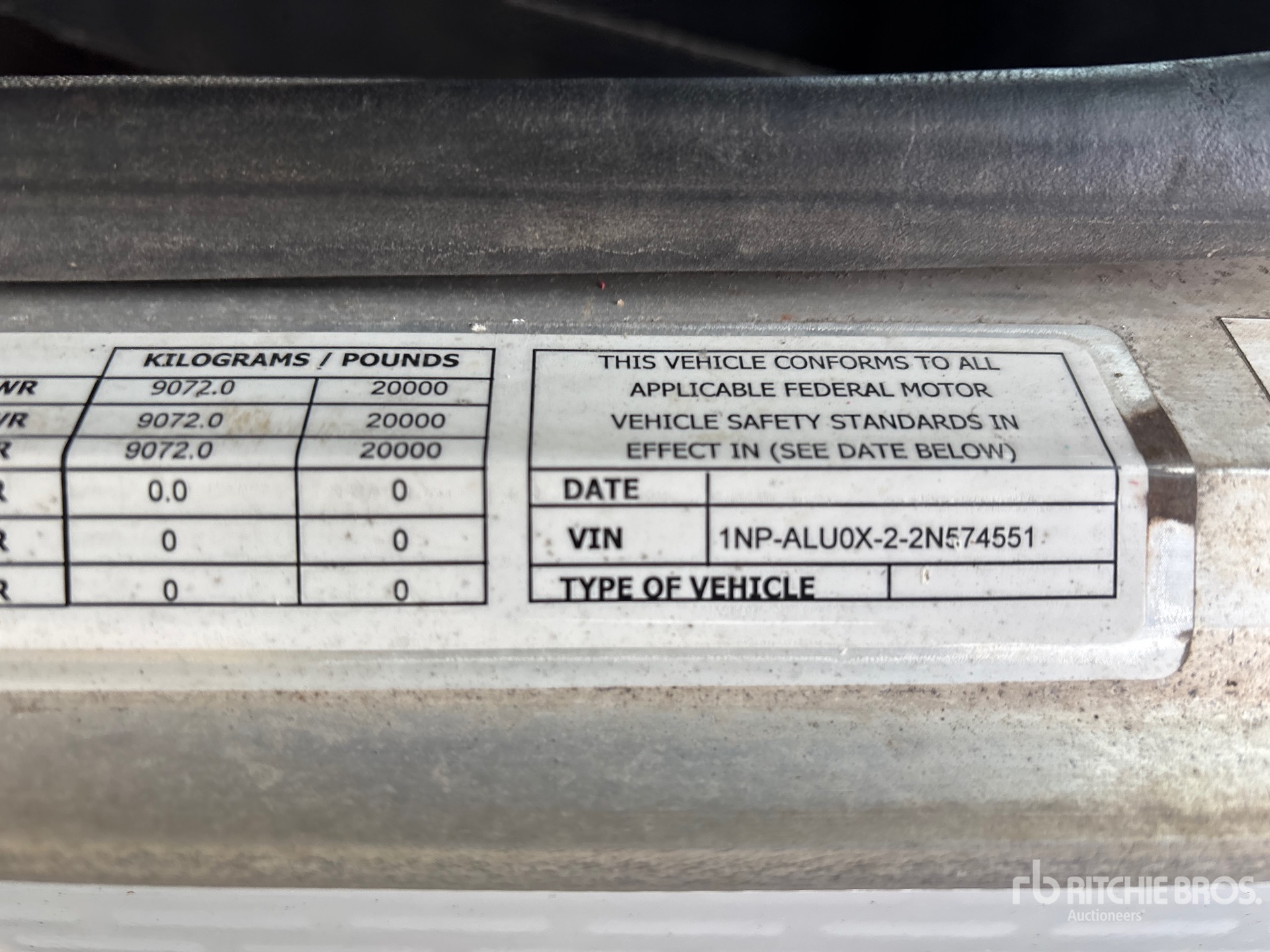 General Appearance with Numéro de série/Numéro d'identification du véhicule automobile