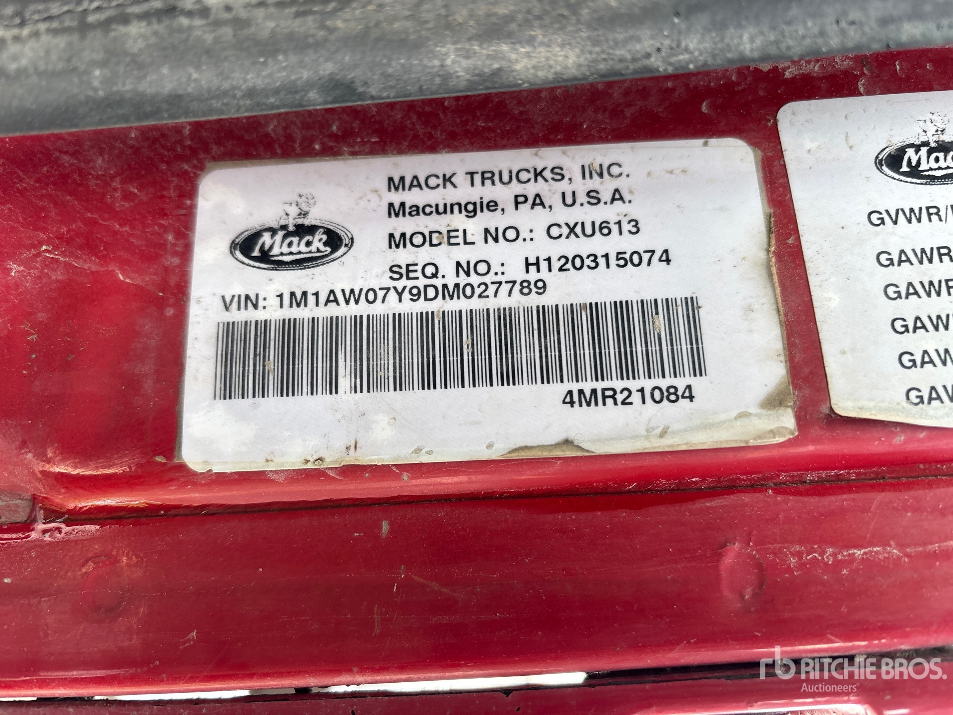 General Appearance with Numer seryjny/numer identyfikacyjny pojazdu