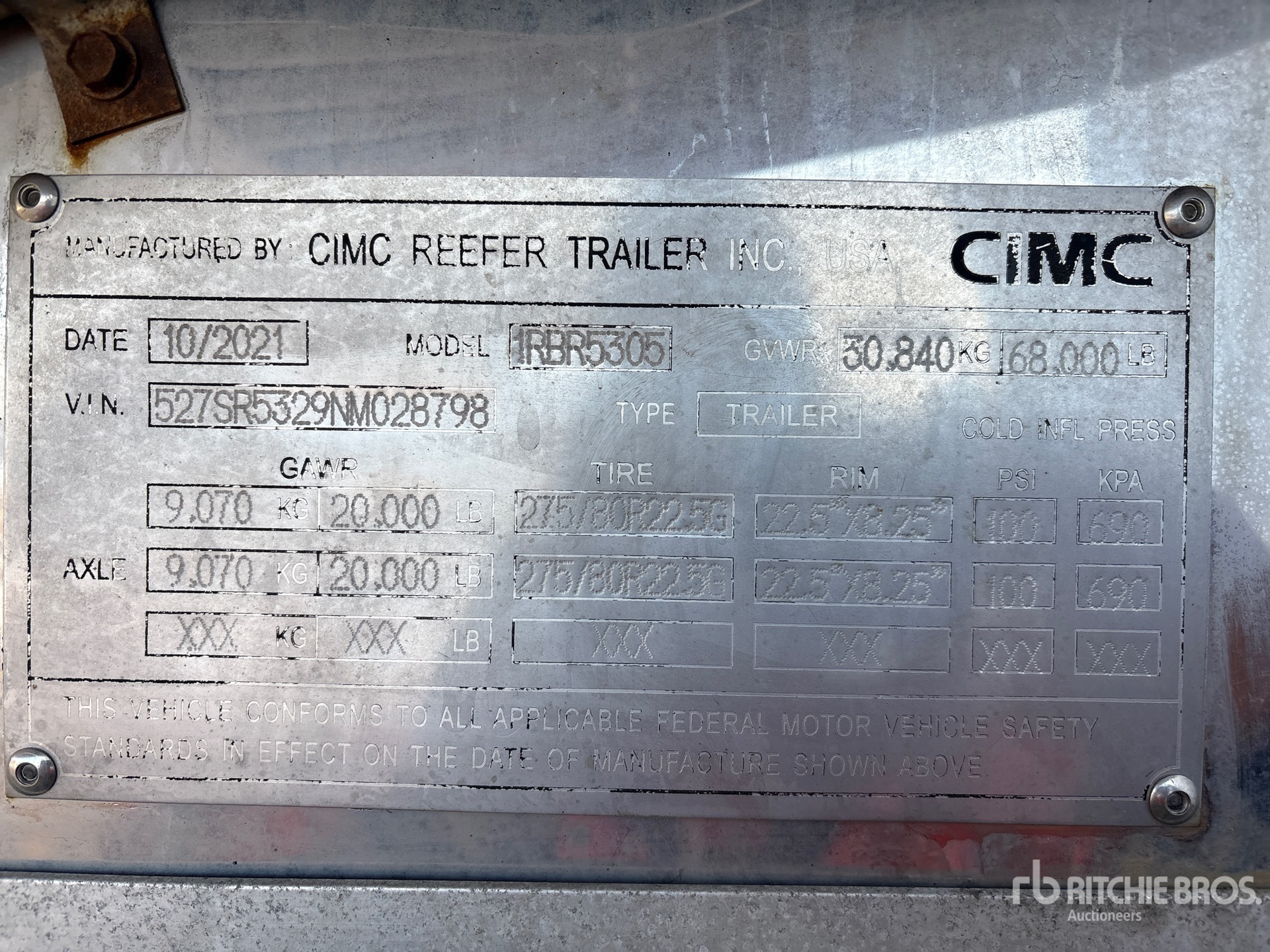 General Appearance with Numer seryjny/numer identyfikacyjny pojazdu