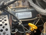 Engine with Emission Certification Label