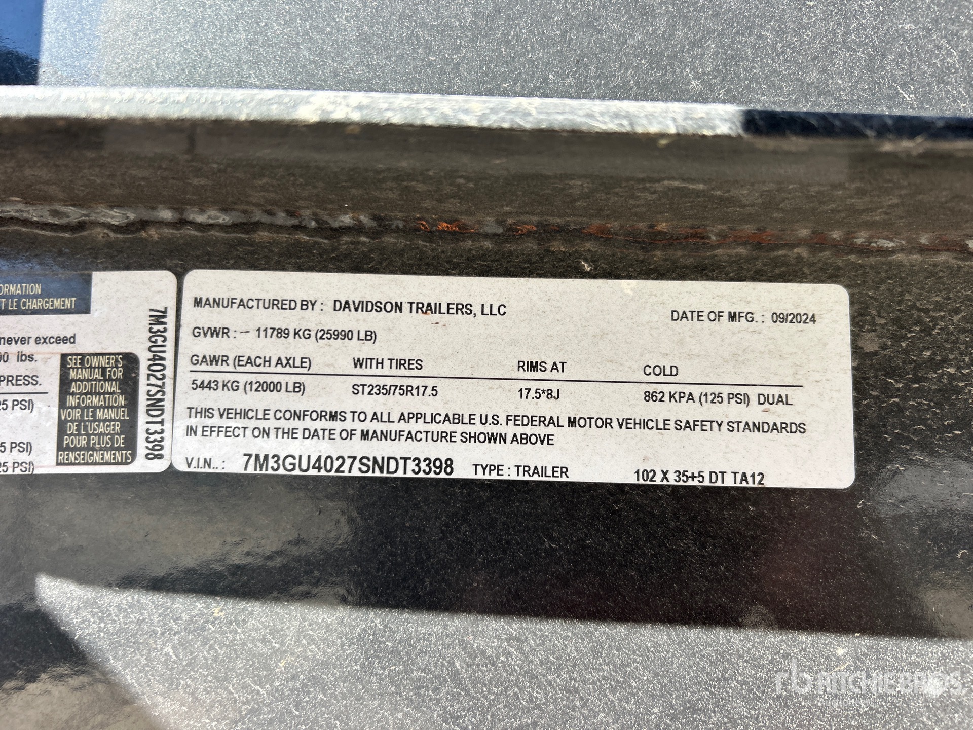 General Appearance with Numero seriale/numero d’identificazione del veicolo (VIN)