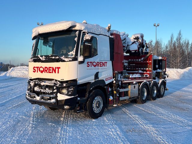 2011 Effer 955/8S 26.2 ton on 2017 Renault C460.26 8x6 Sleeper Crane Truck