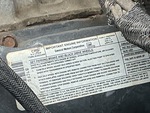 Engine with Emission Certification Label