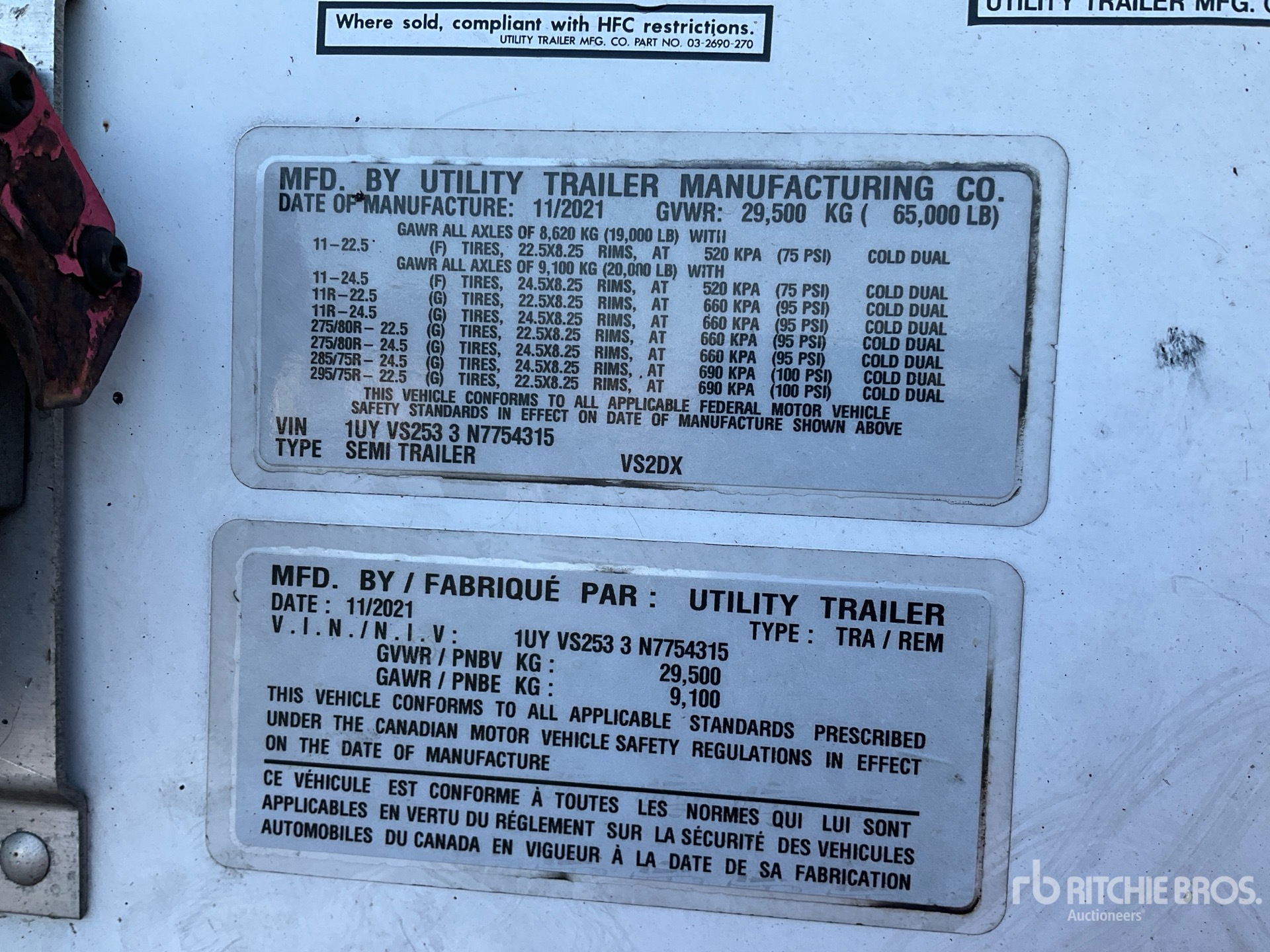 General Appearance with Numéro de série/Numéro d'identification du véhicule automobile