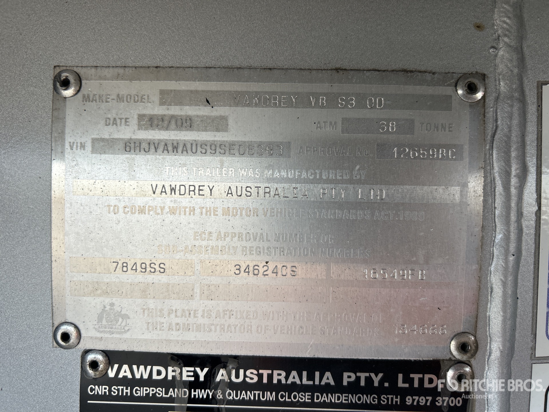 General Appearance with Numer seryjny/numer identyfikacyjny pojazdu