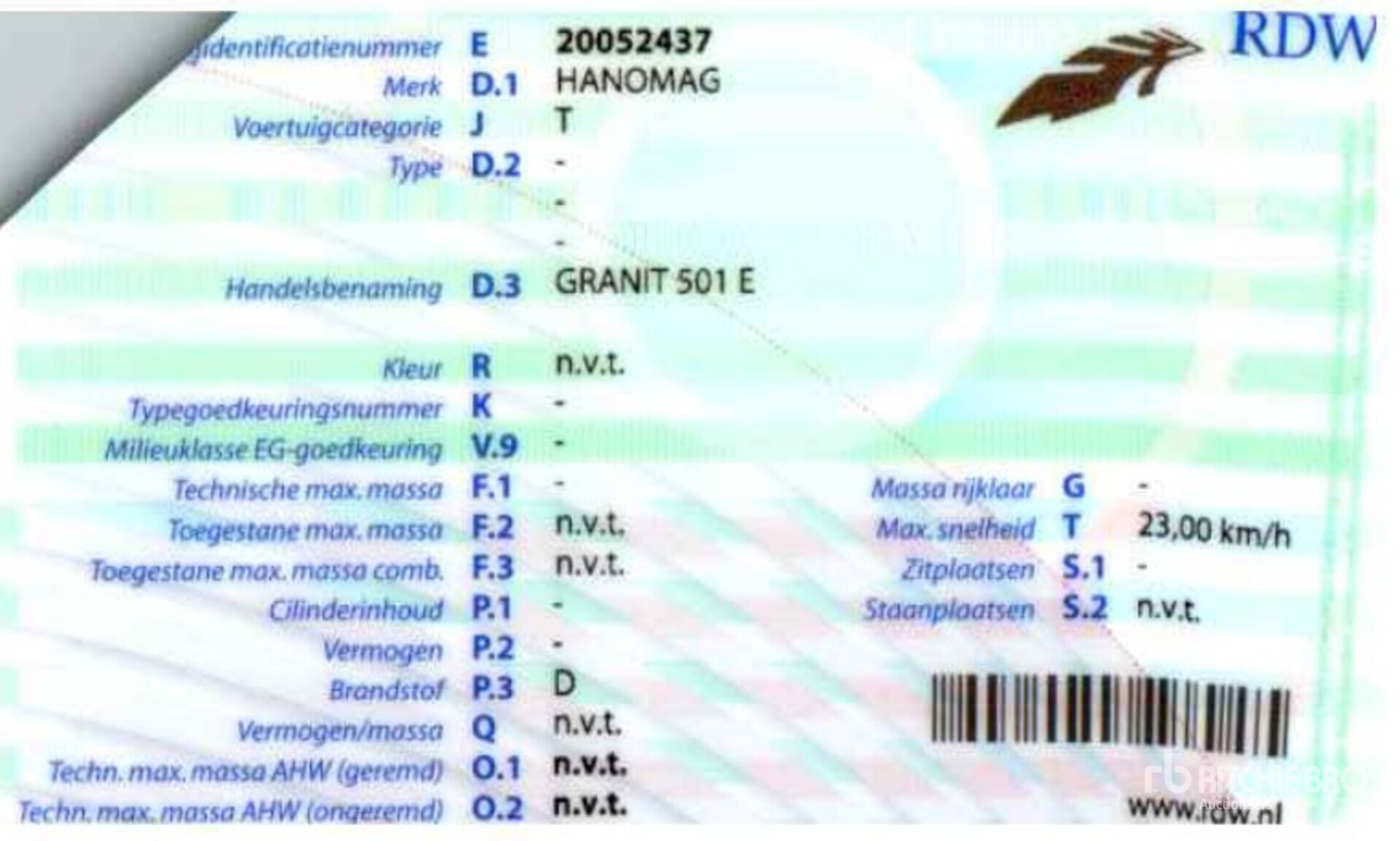 General Appearance with Numéro de série/Numéro d'identification du véhicule automobile