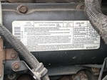 Engine with Emission Certification Label