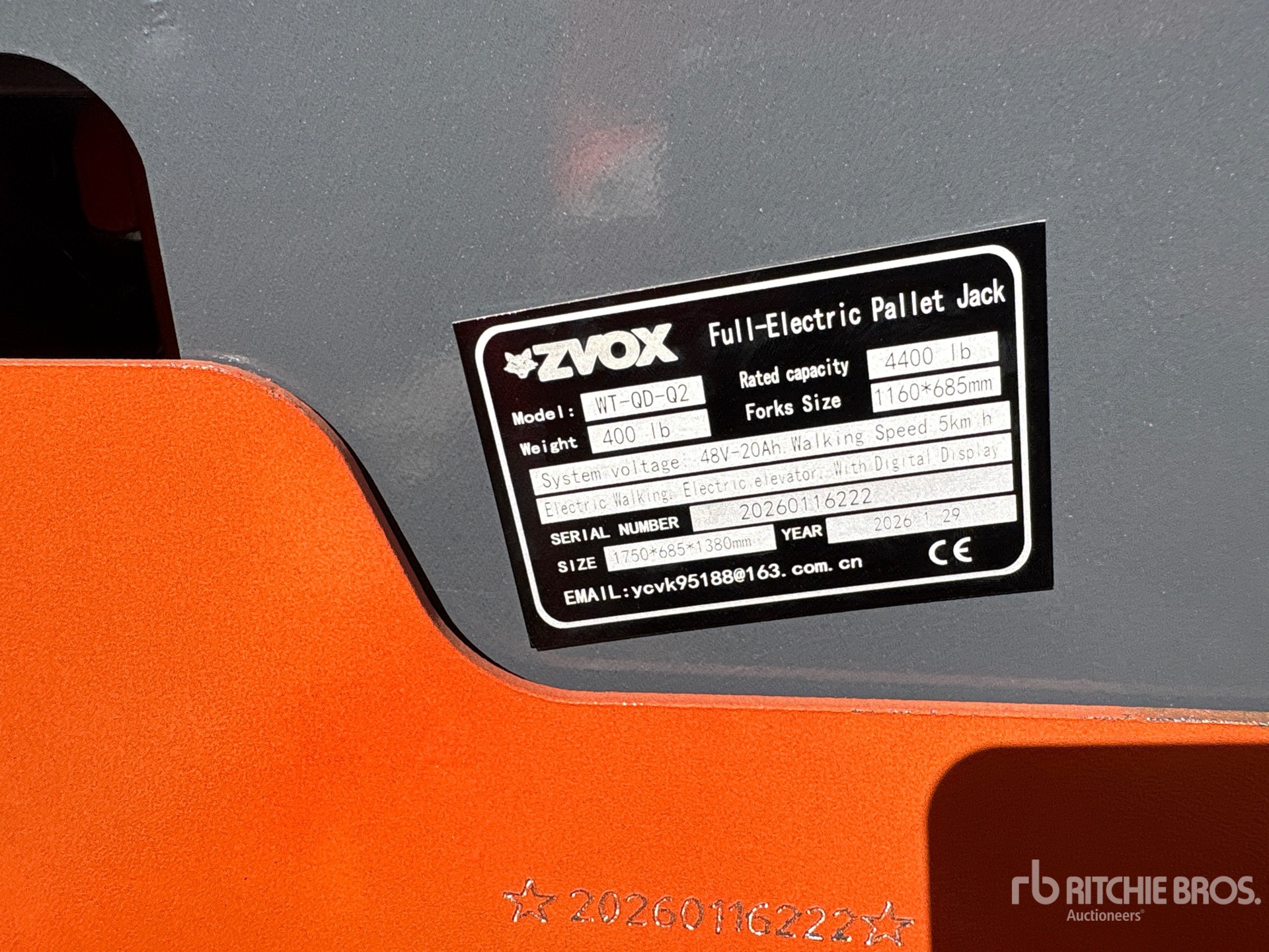 General Appearance with N.º de serie/VIN