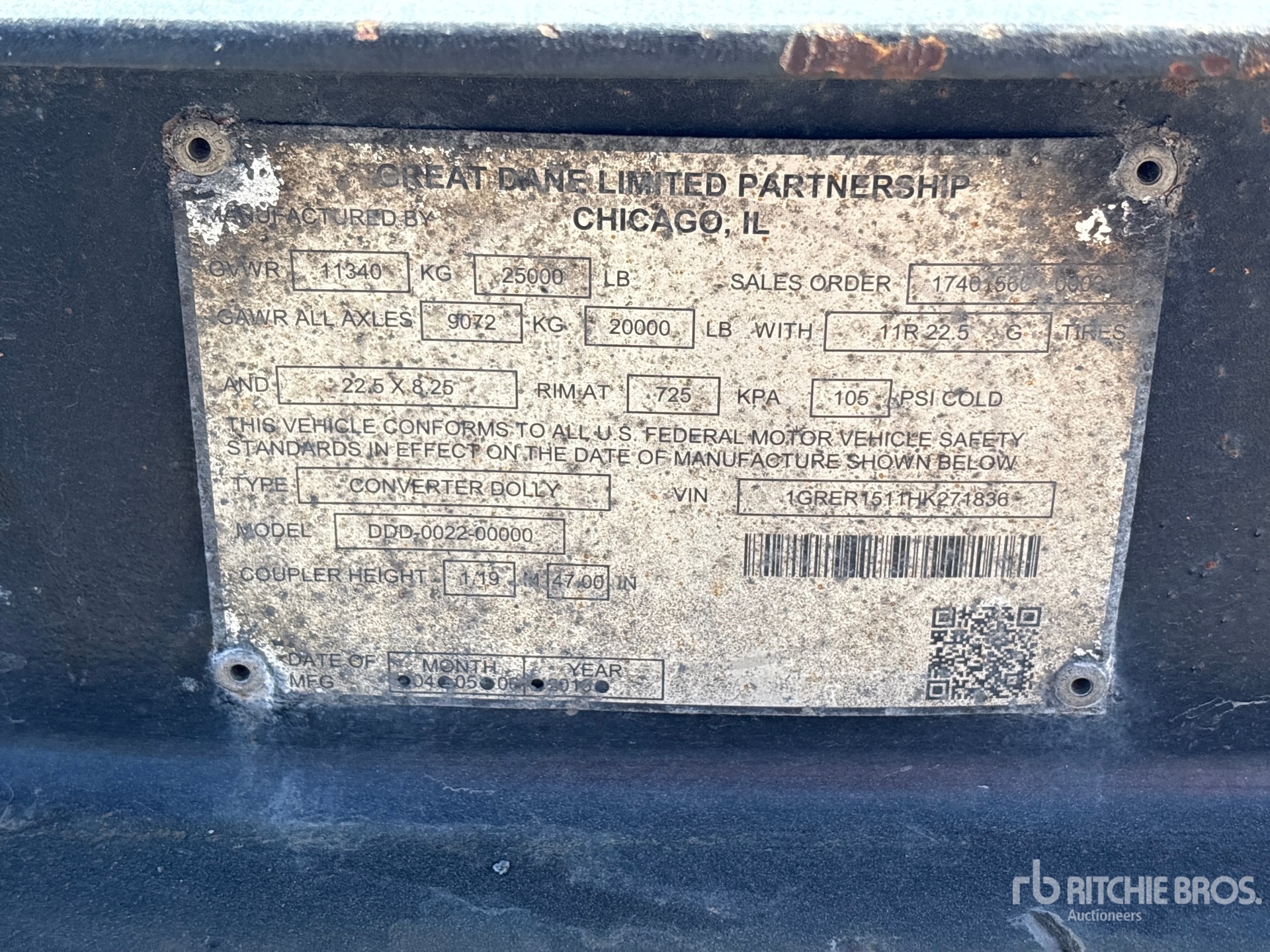 General Appearance with N.º de serie/VIN