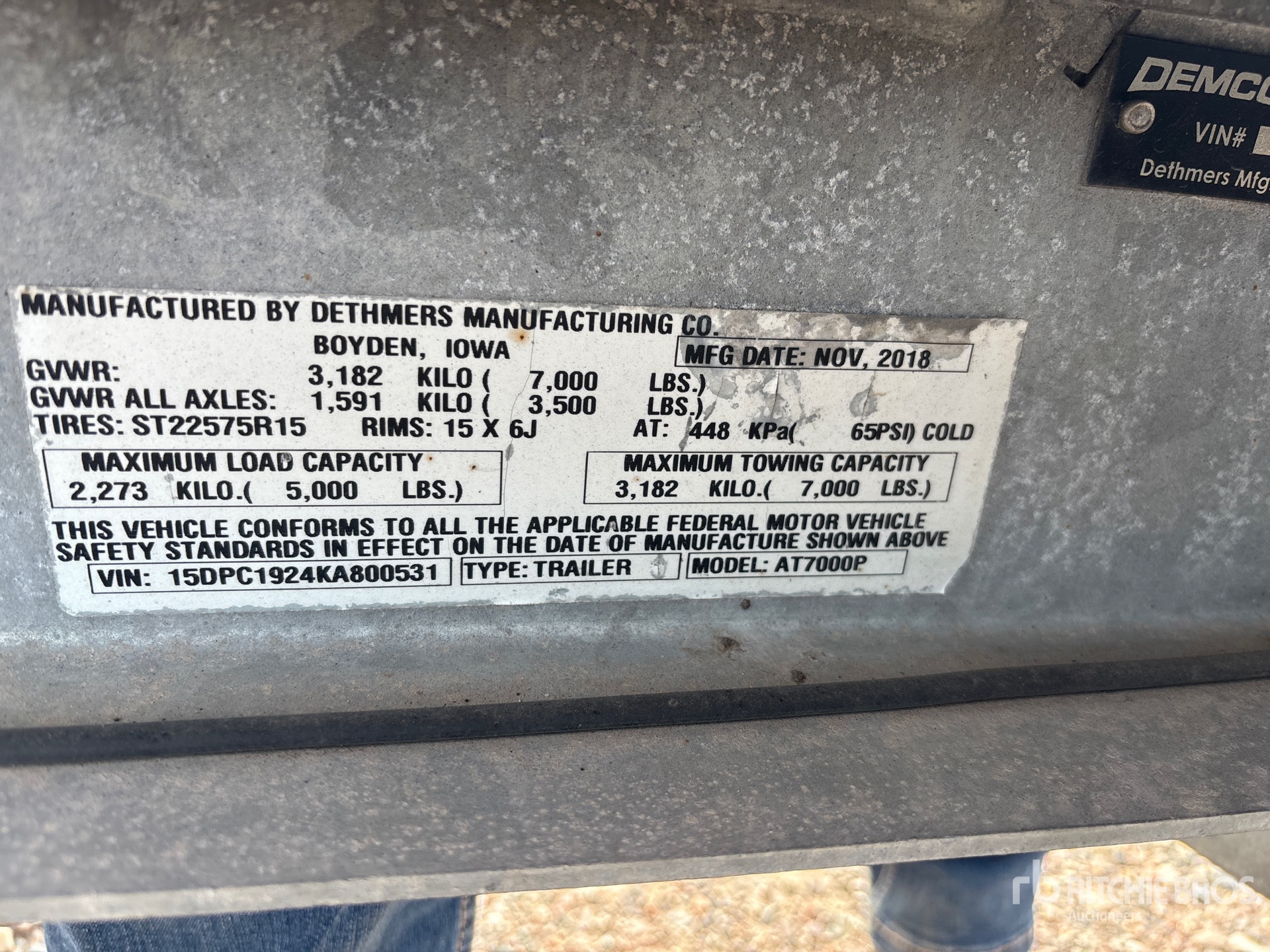 General Appearance with Numer seryjny/numer identyfikacyjny pojazdu