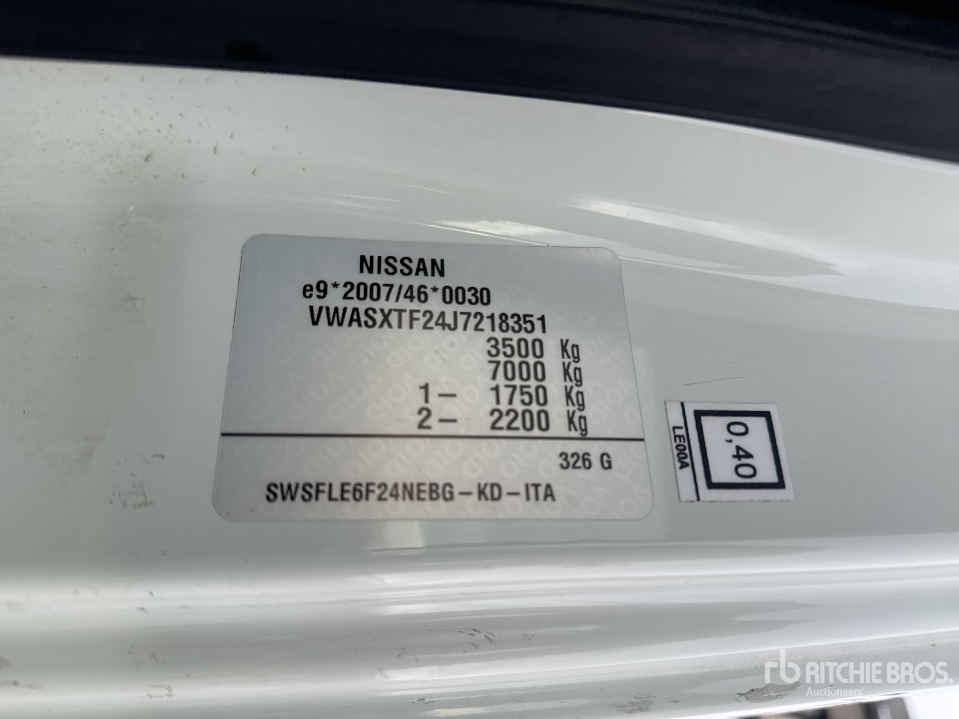 General Appearance with N.º de serie/VIN