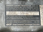 Engine with Emission Label