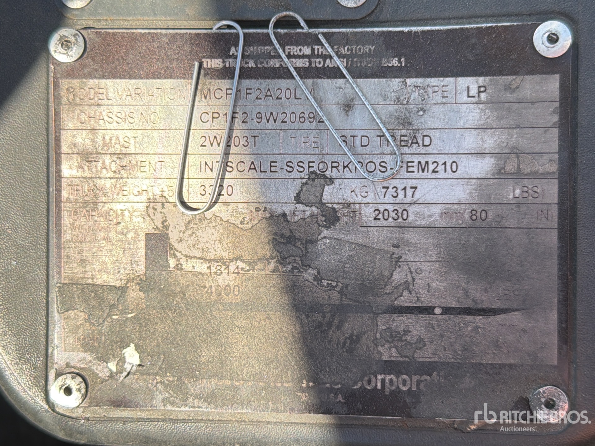 General Appearance with Numéro de série/Numéro d'identification du véhicule automobile