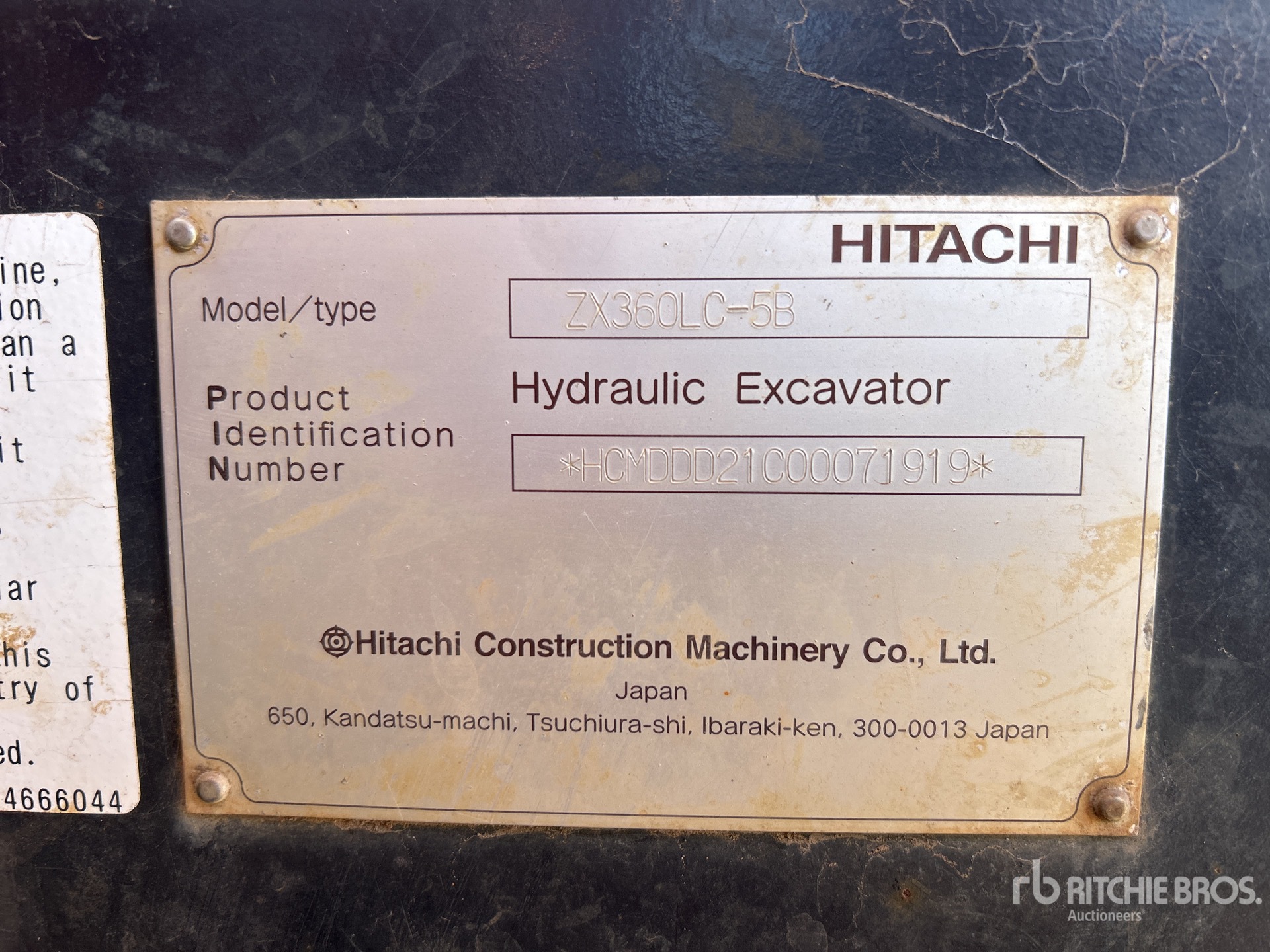 General Appearance with N.º de serie/VIN