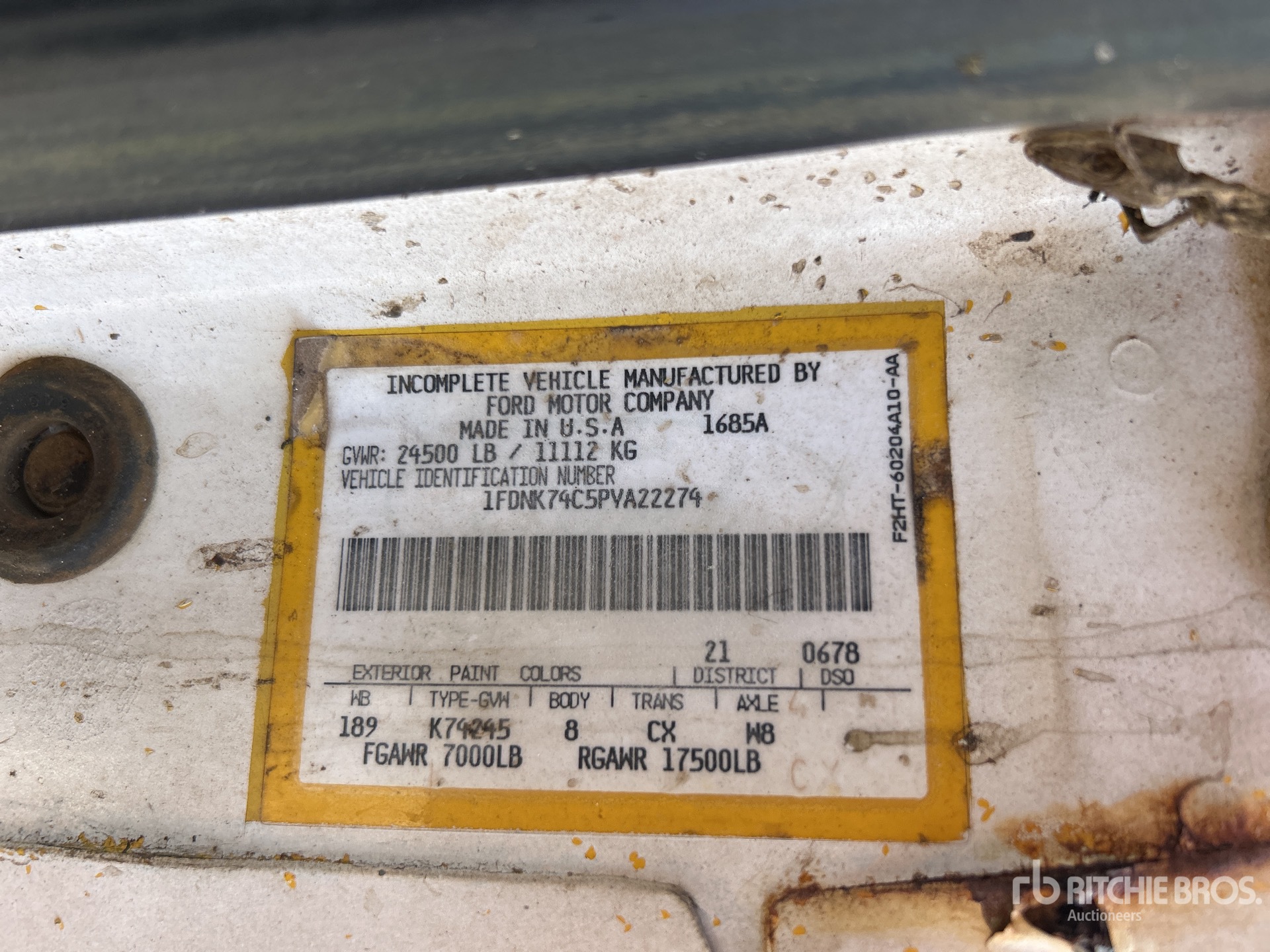 General Appearance with Numer seryjny/numer identyfikacyjny pojazdu