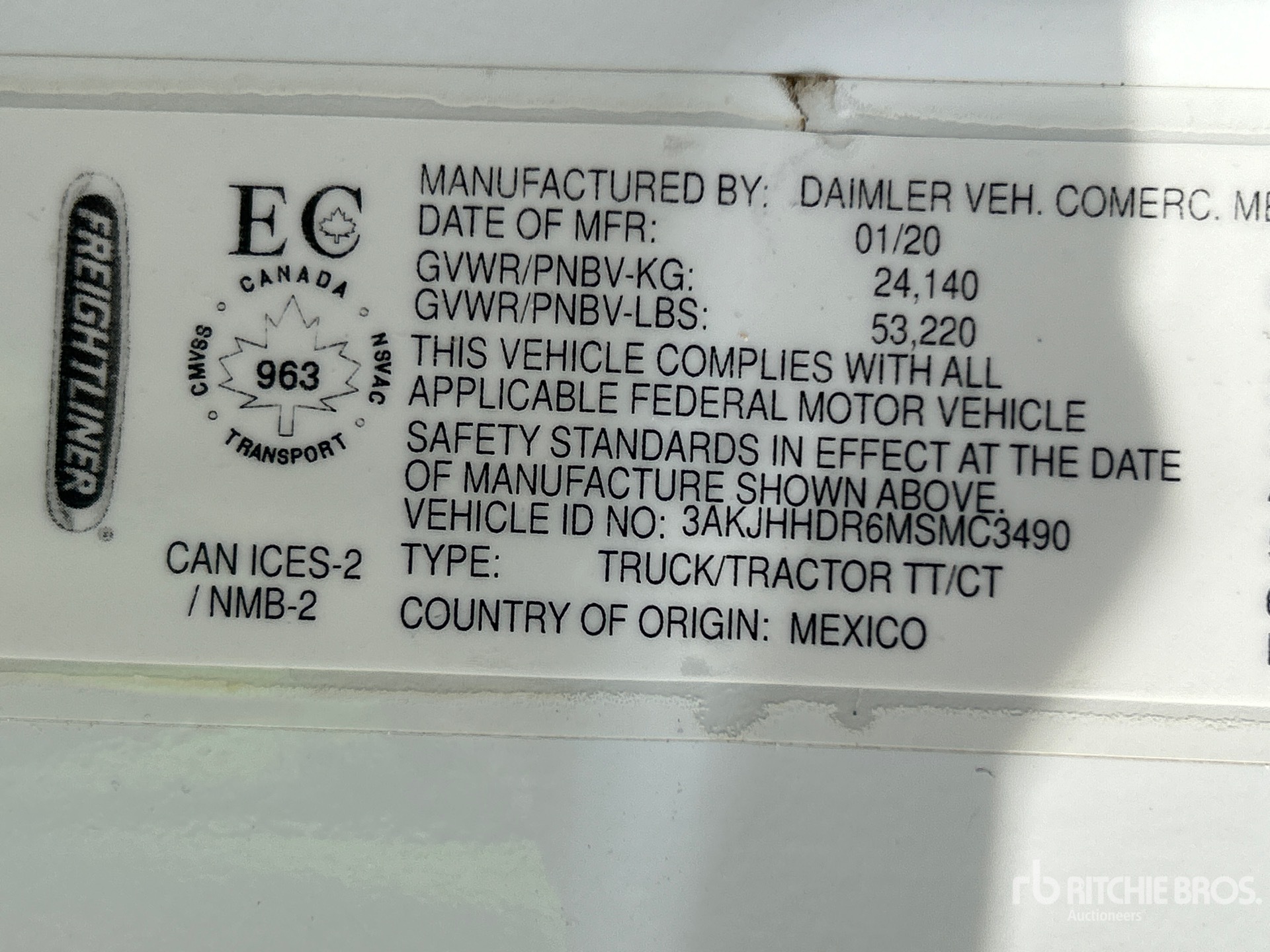 General Appearance with Numéro de série/Numéro d'identification du véhicule automobile