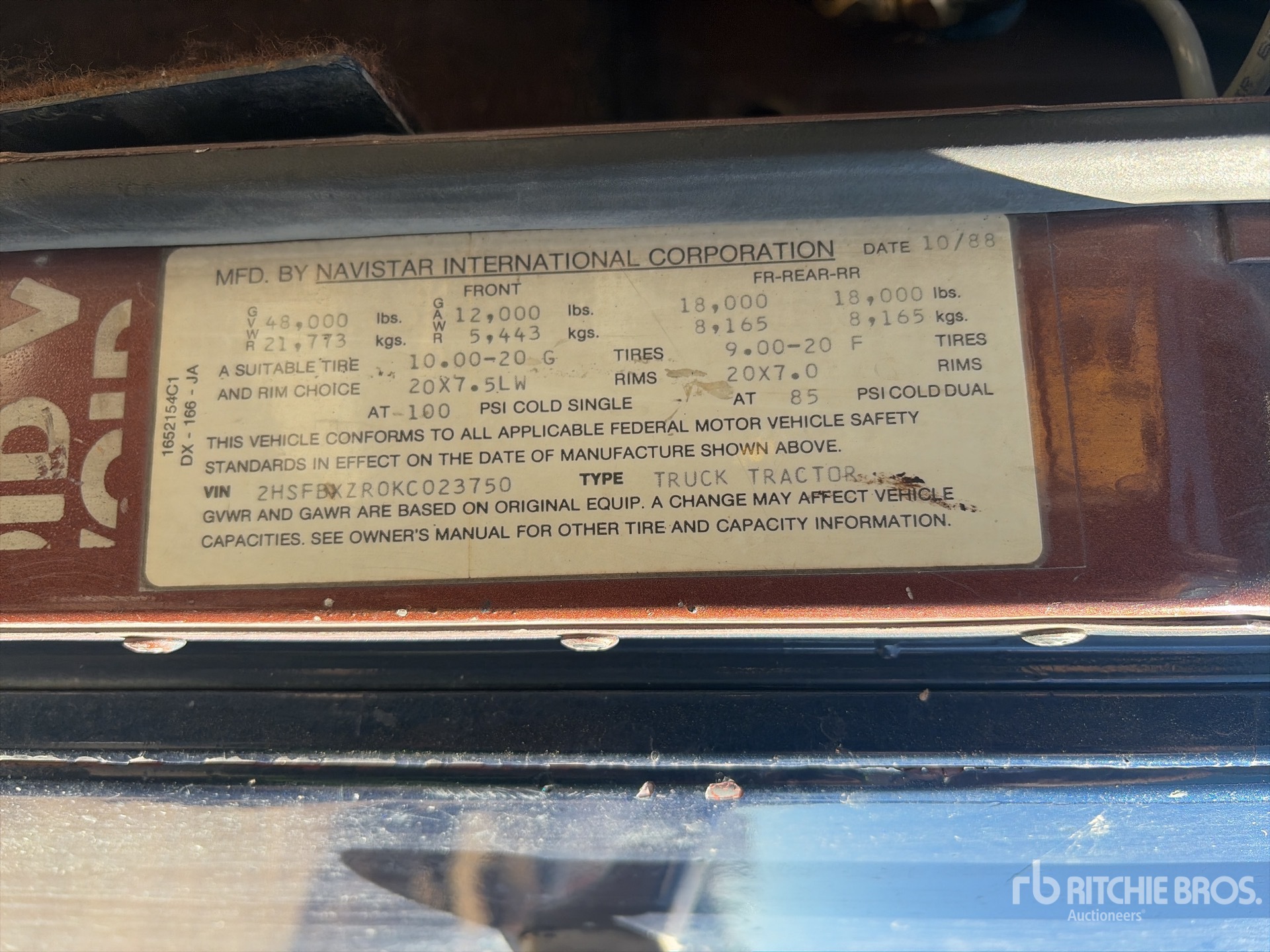 General Appearance with N.º de serie/VIN