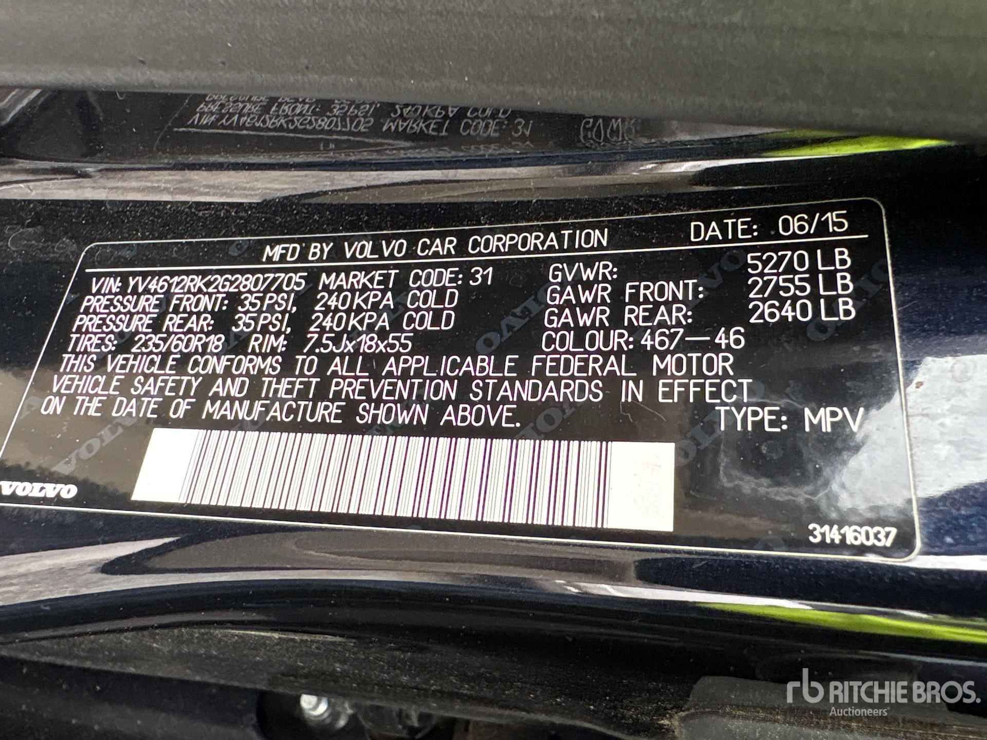 General Appearance with Numéro de série/Numéro d'identification du véhicule automobile