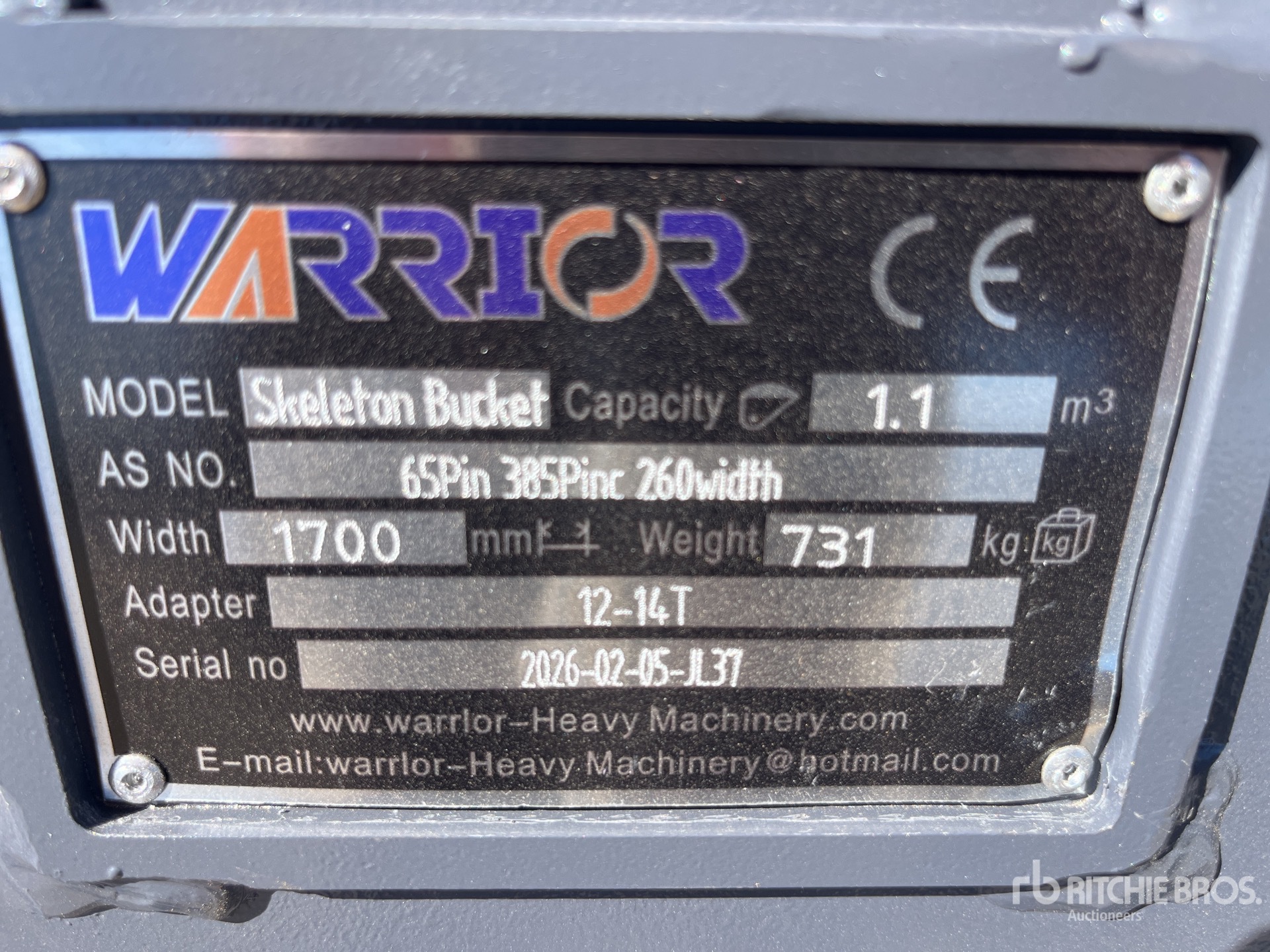 General Appearance with N.º de serie/VIN