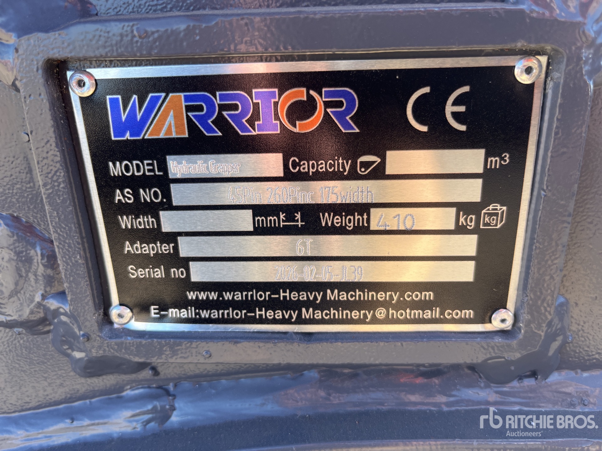 General Appearance with N.º de serie/VIN