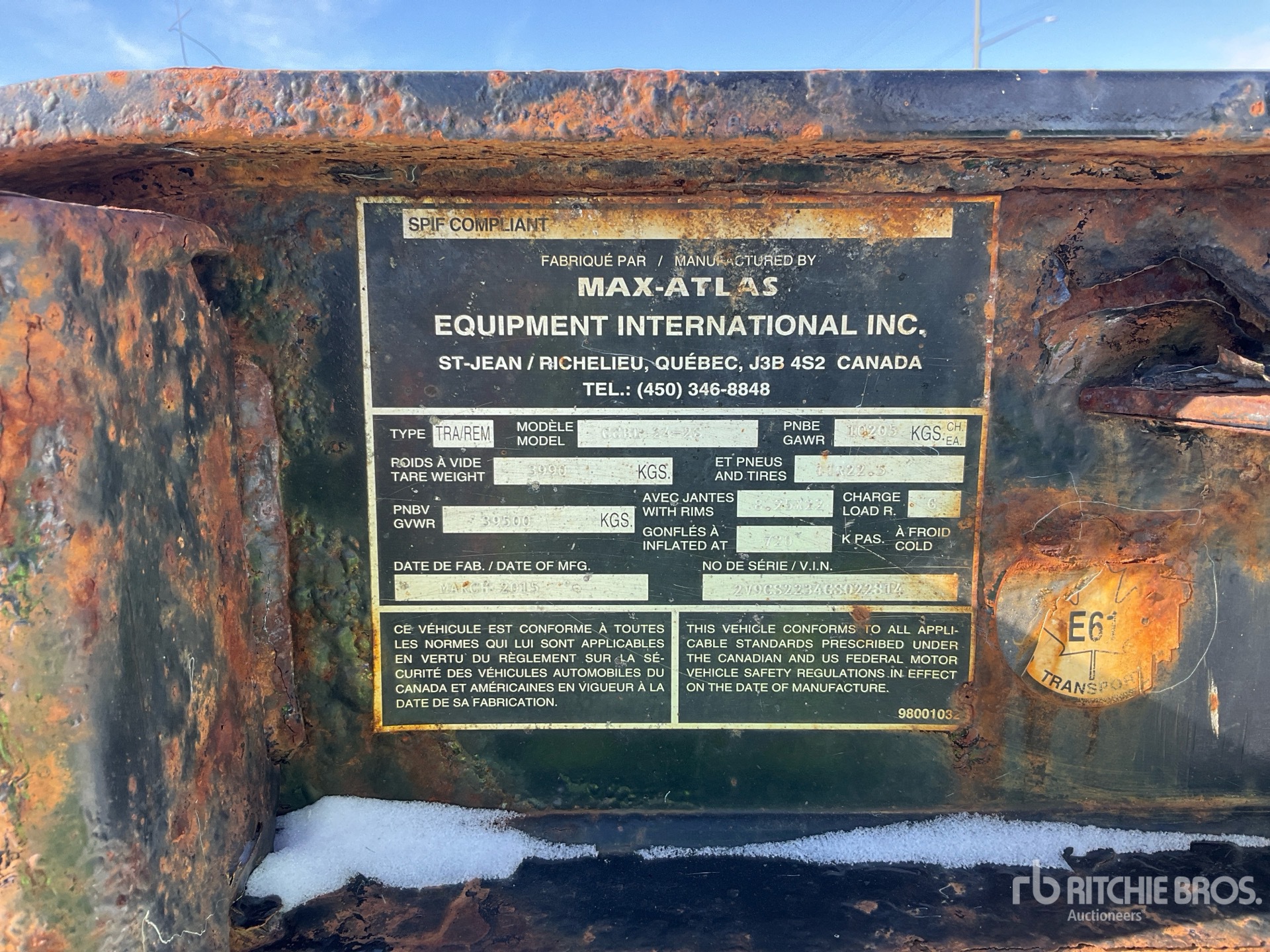 General Appearance with N.º de serie/VIN