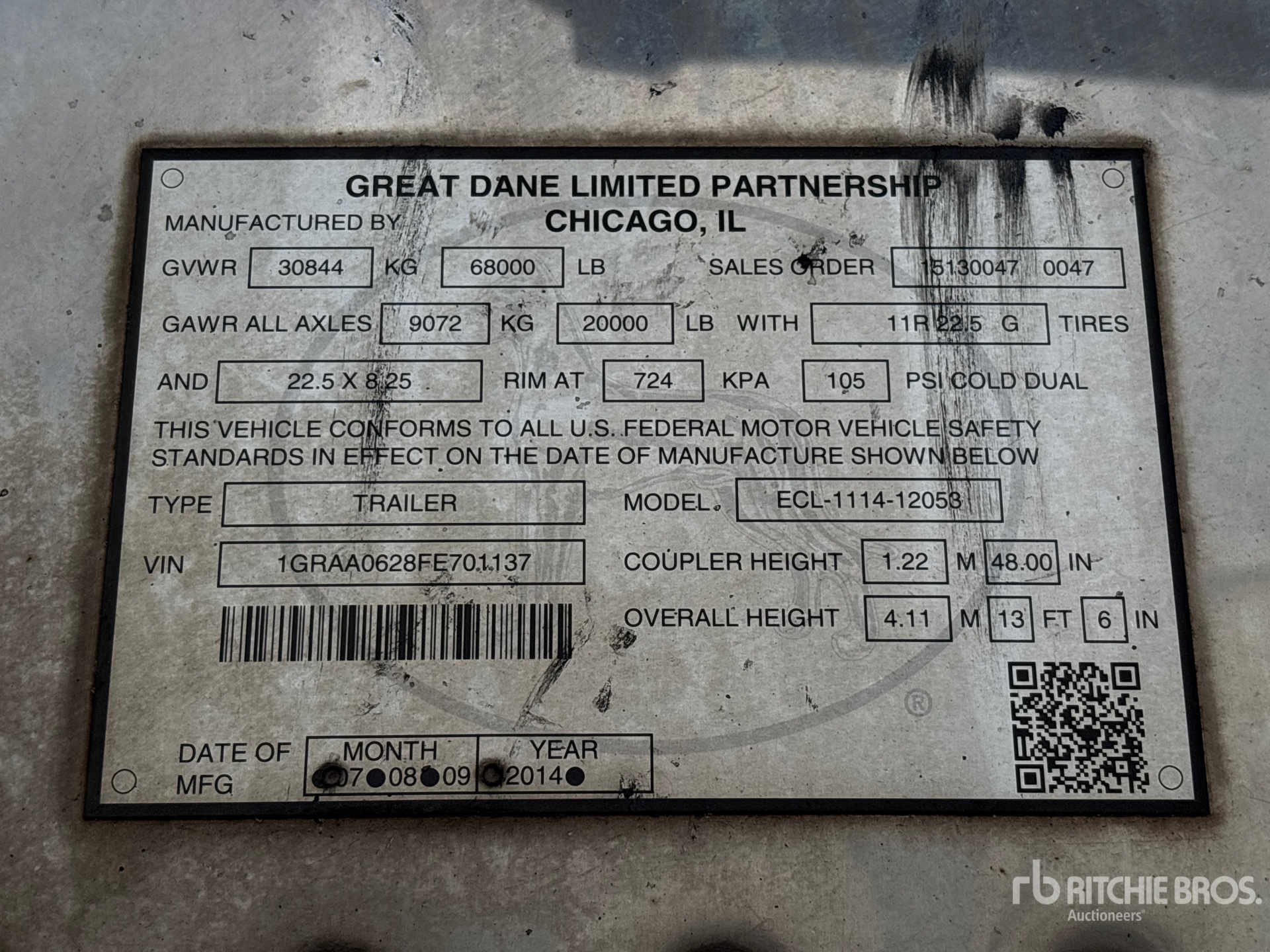 General Appearance with Numer seryjny/numer identyfikacyjny pojazdu