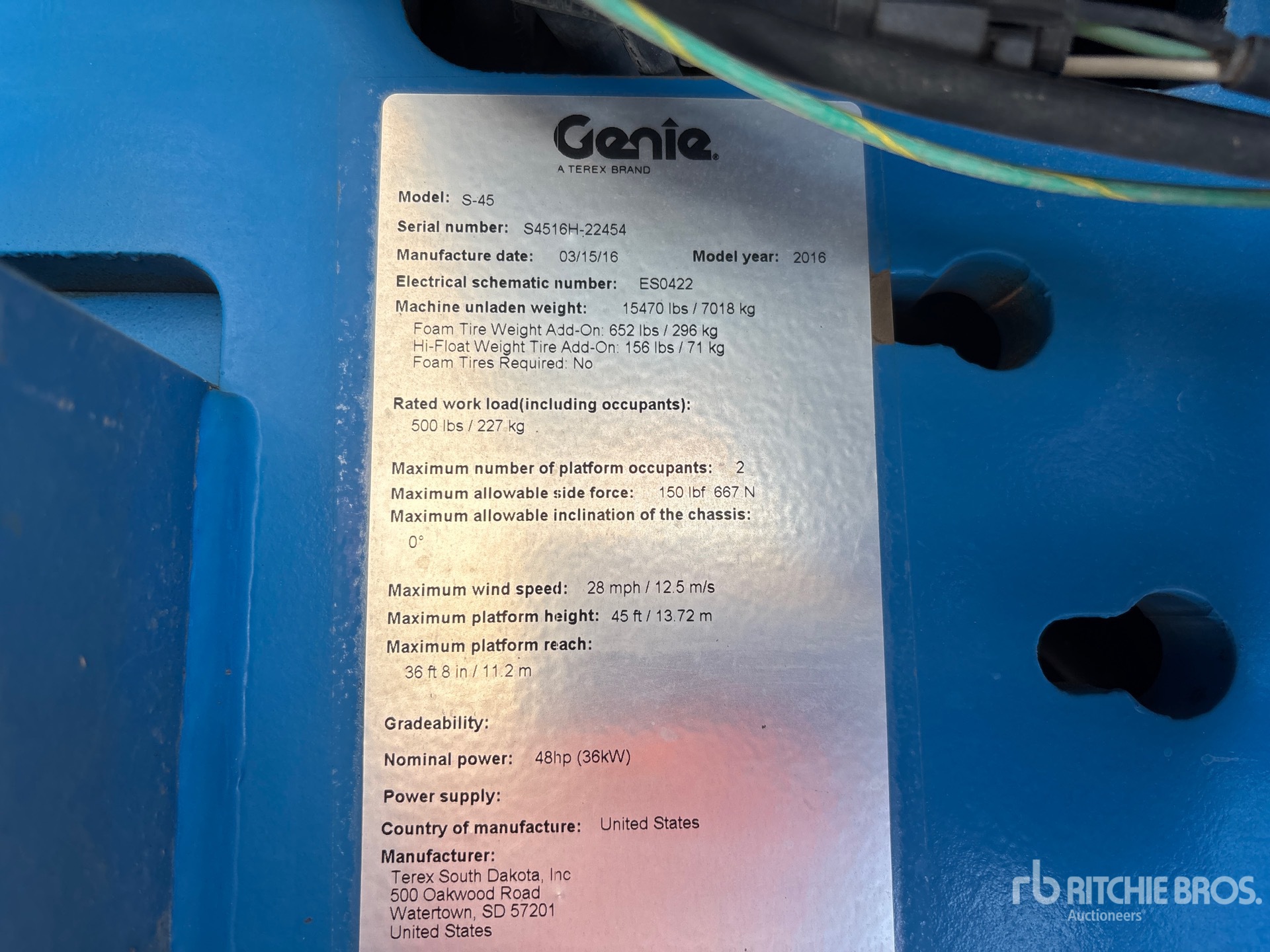 General Appearance with Seriennummer / FIN