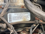 Engine with Emission Certification Label