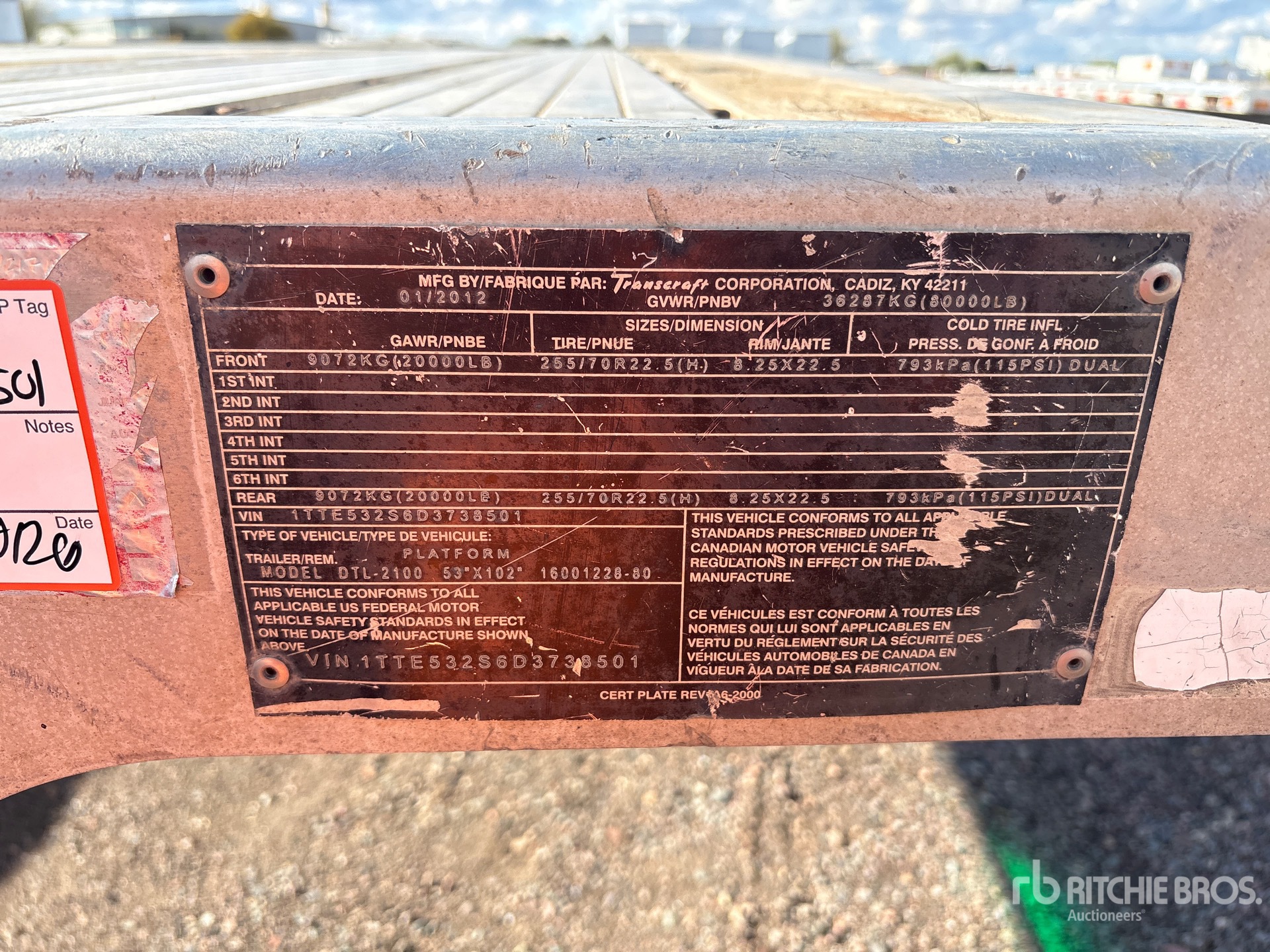 General Appearance with Numer seryjny/numer identyfikacyjny pojazdu