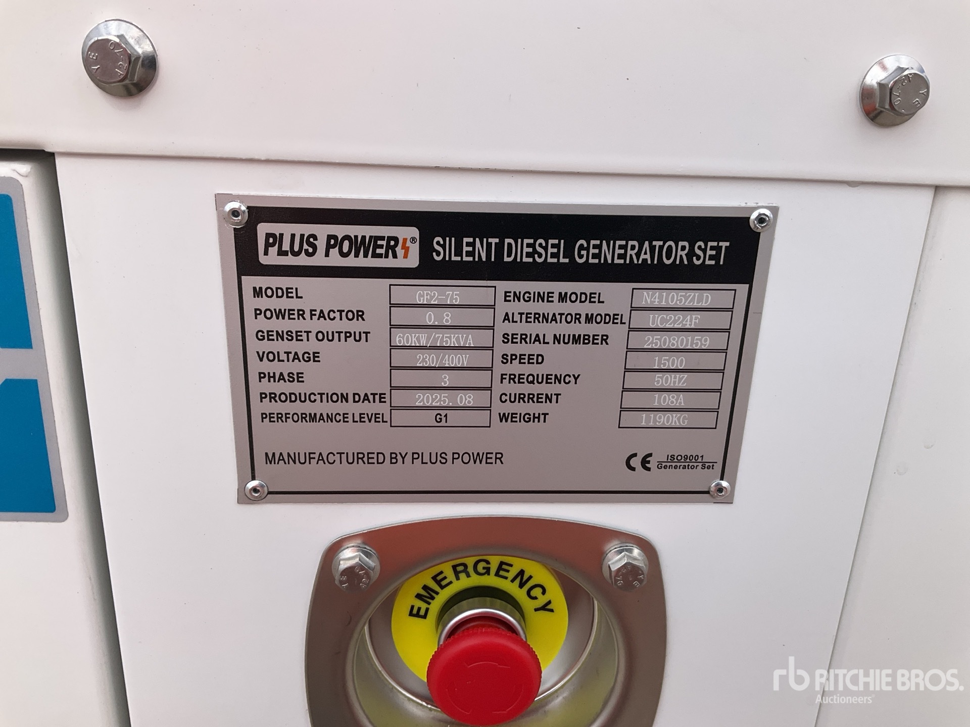 General Appearance with N.º de serie/VIN