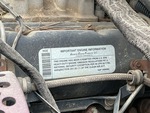 Engine with Emission Certification Label