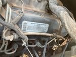Engine with Emission Certification Label
