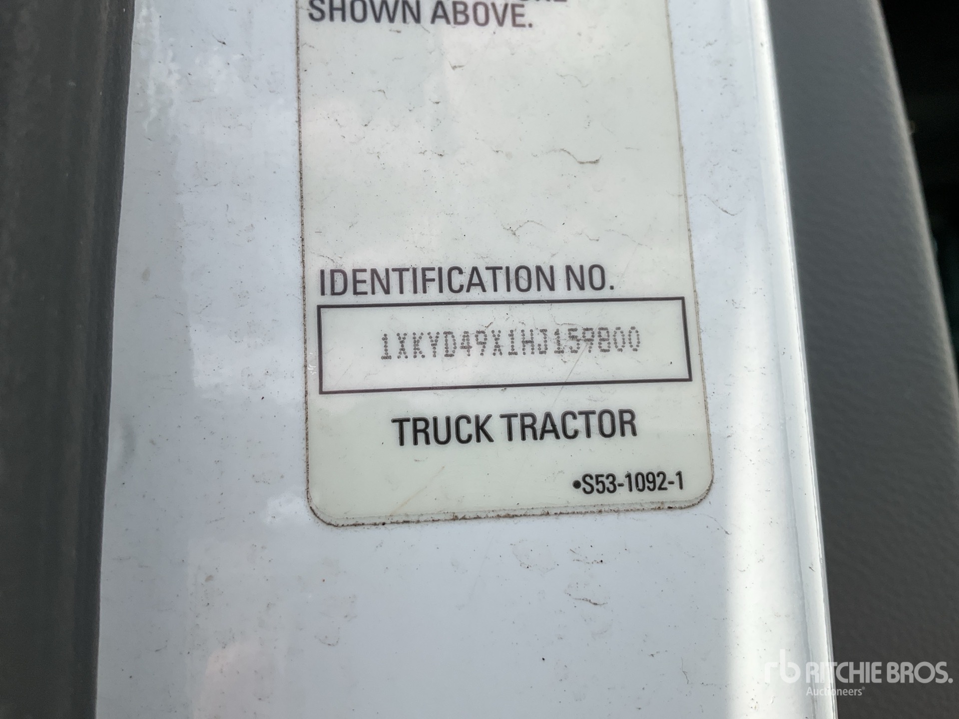 General Appearance with N.º de serie/VIN