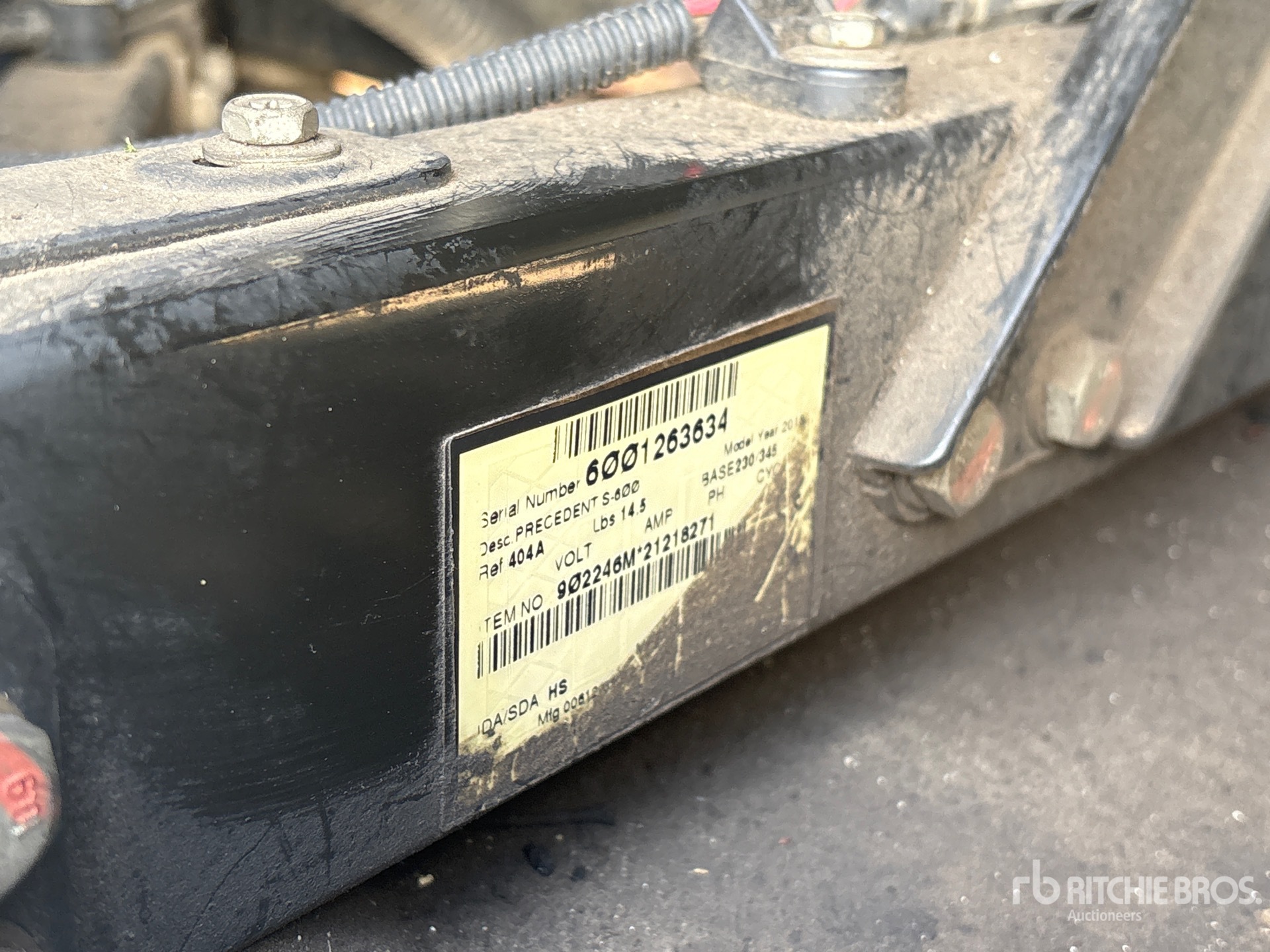 General Appearance with Refrigeration Unit Serial Number