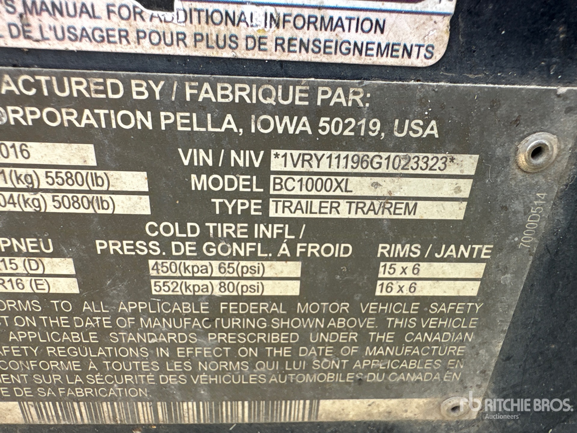 General Appearance with N.º de serie/VIN