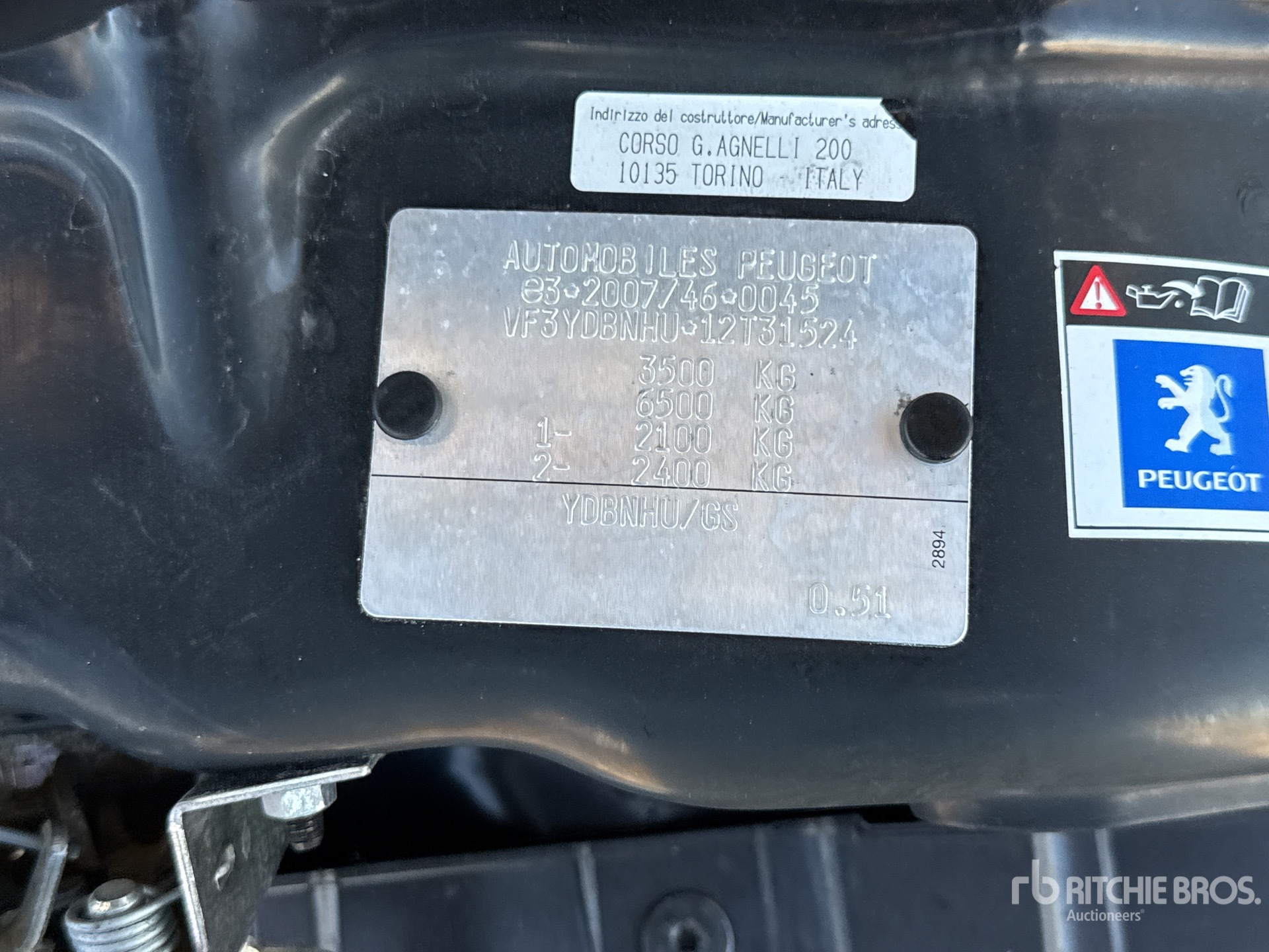 General Appearance with Numer seryjny/numer identyfikacyjny pojazdu