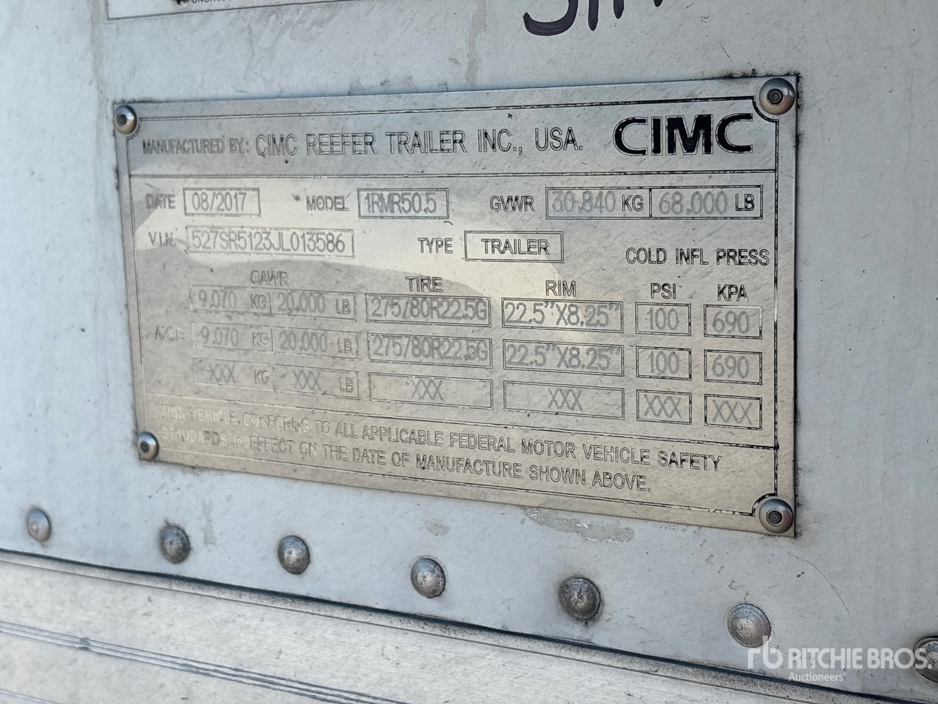 General Appearance with Numéro de série/Numéro d'identification du véhicule automobile