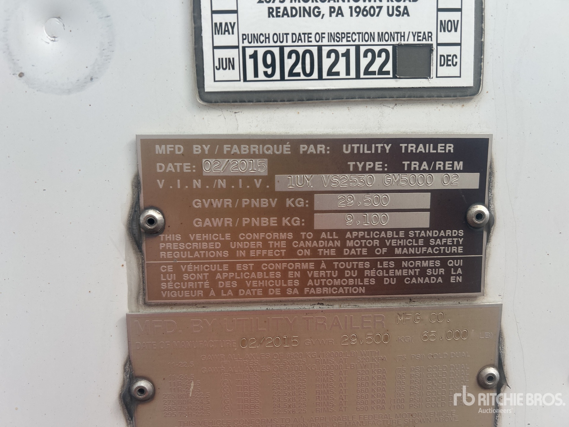 General Appearance with N.º de serie/VIN