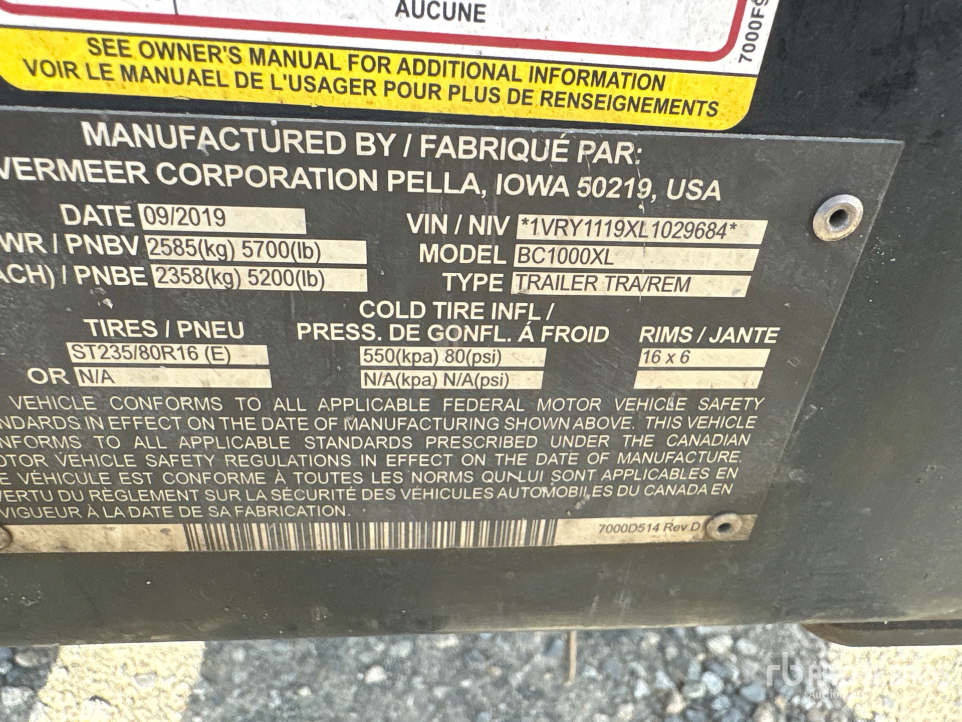 General Appearance with N.º de serie/VIN