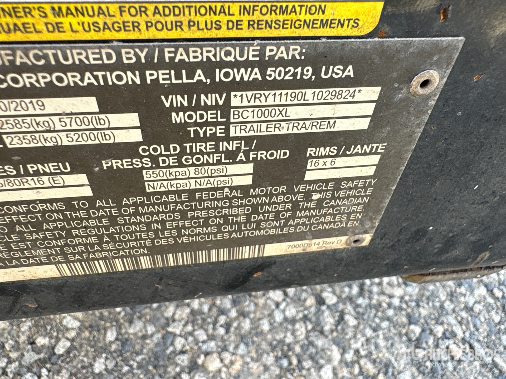 General Appearance with N.º de serie/VIN