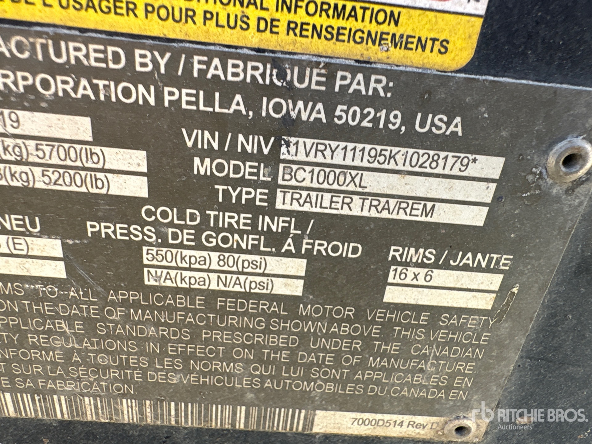 General Appearance with N.º de serie/VIN