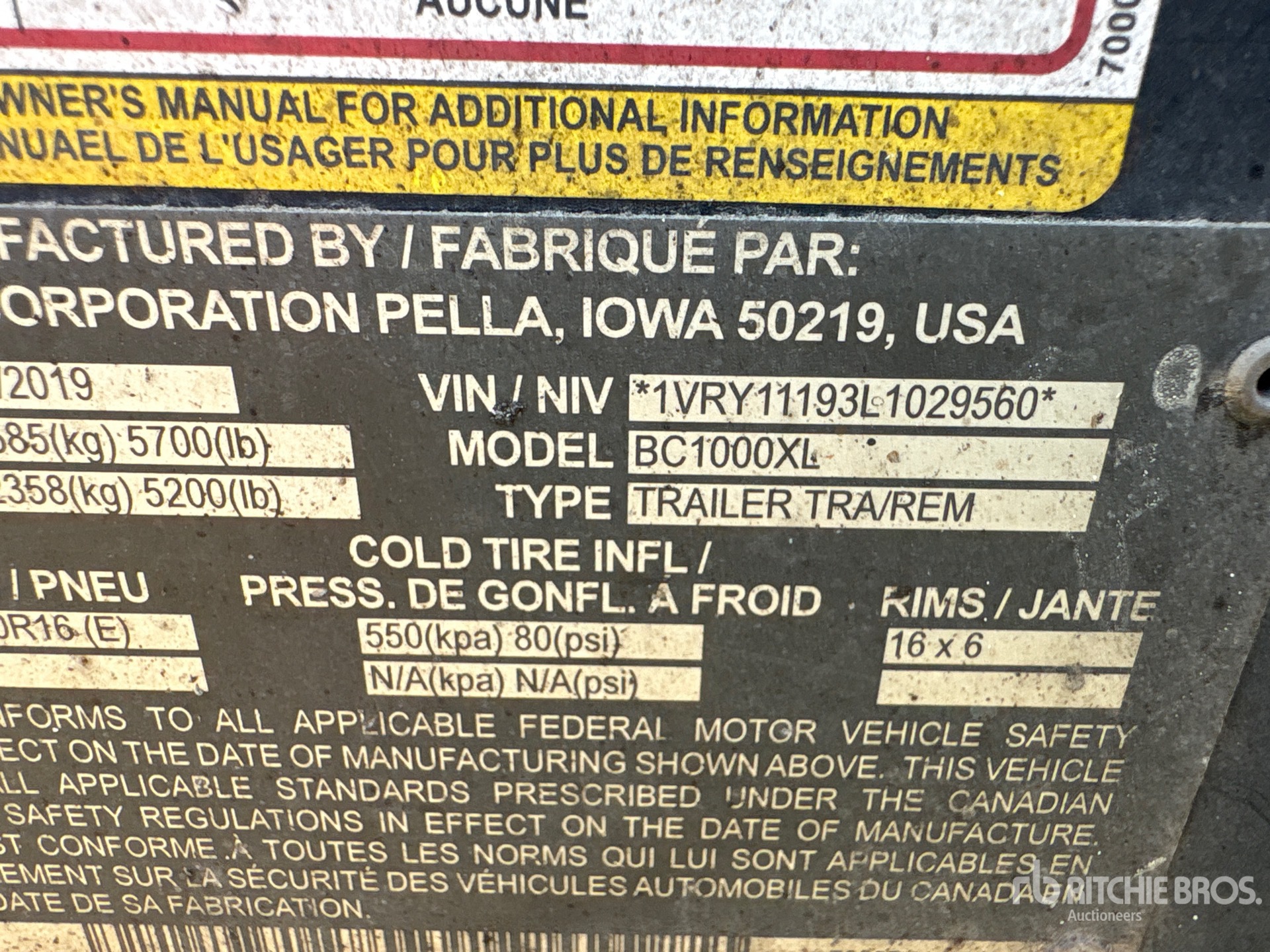 General Appearance with N.º de serie/VIN