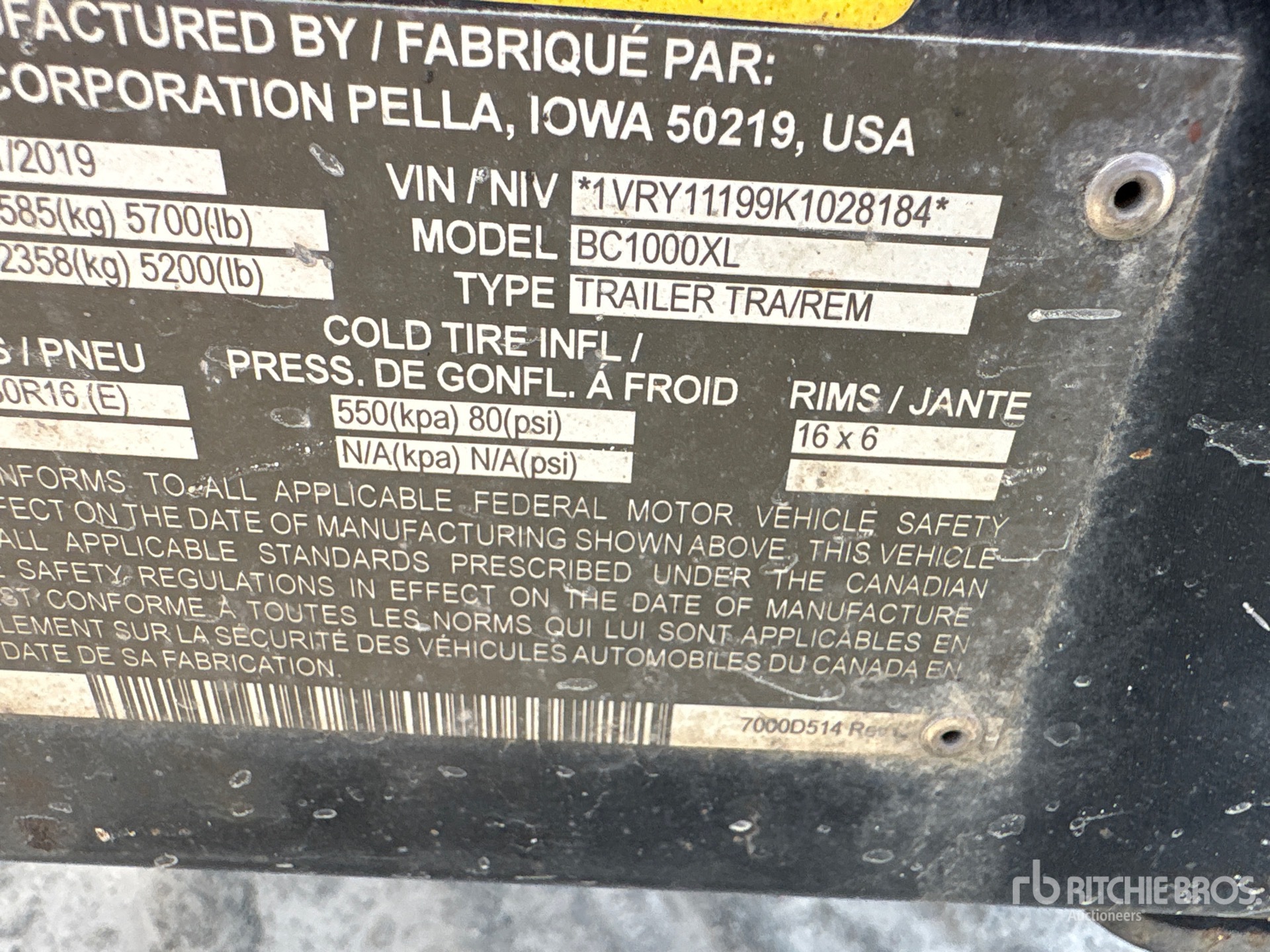 General Appearance with N.º de serie/VIN