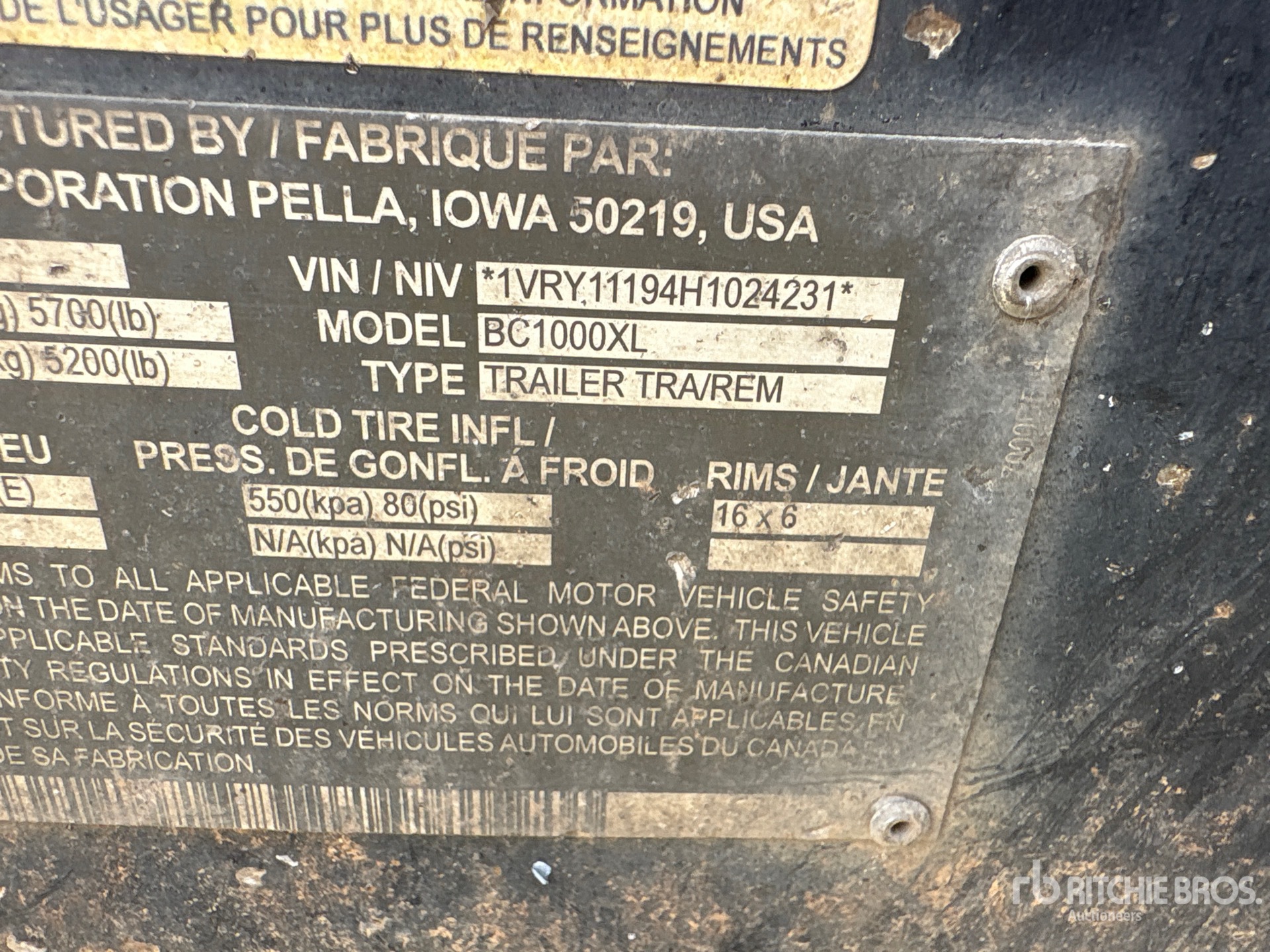 General Appearance with N.º de serie/VIN