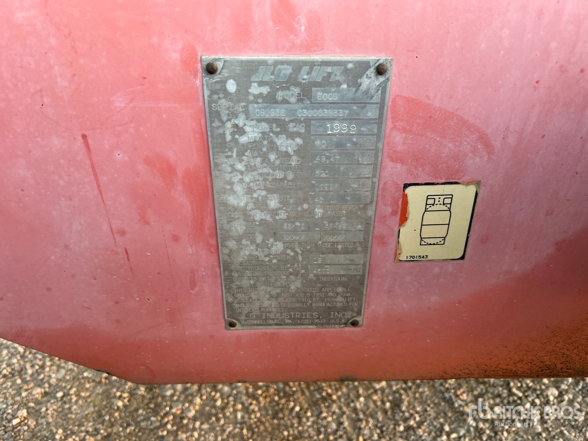 General Appearance with N.º de serie/VIN