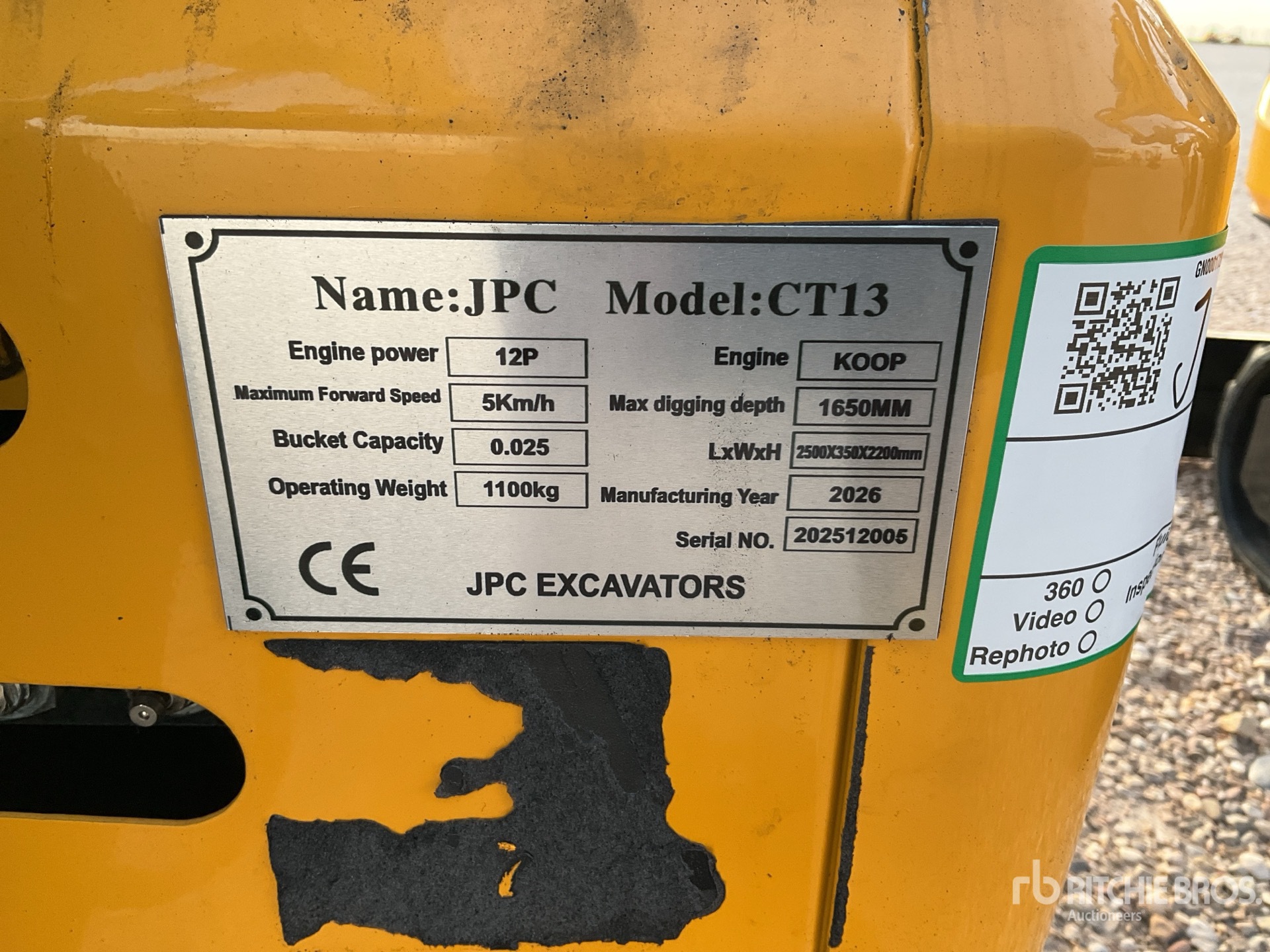 General Appearance with N.º de serie/VIN