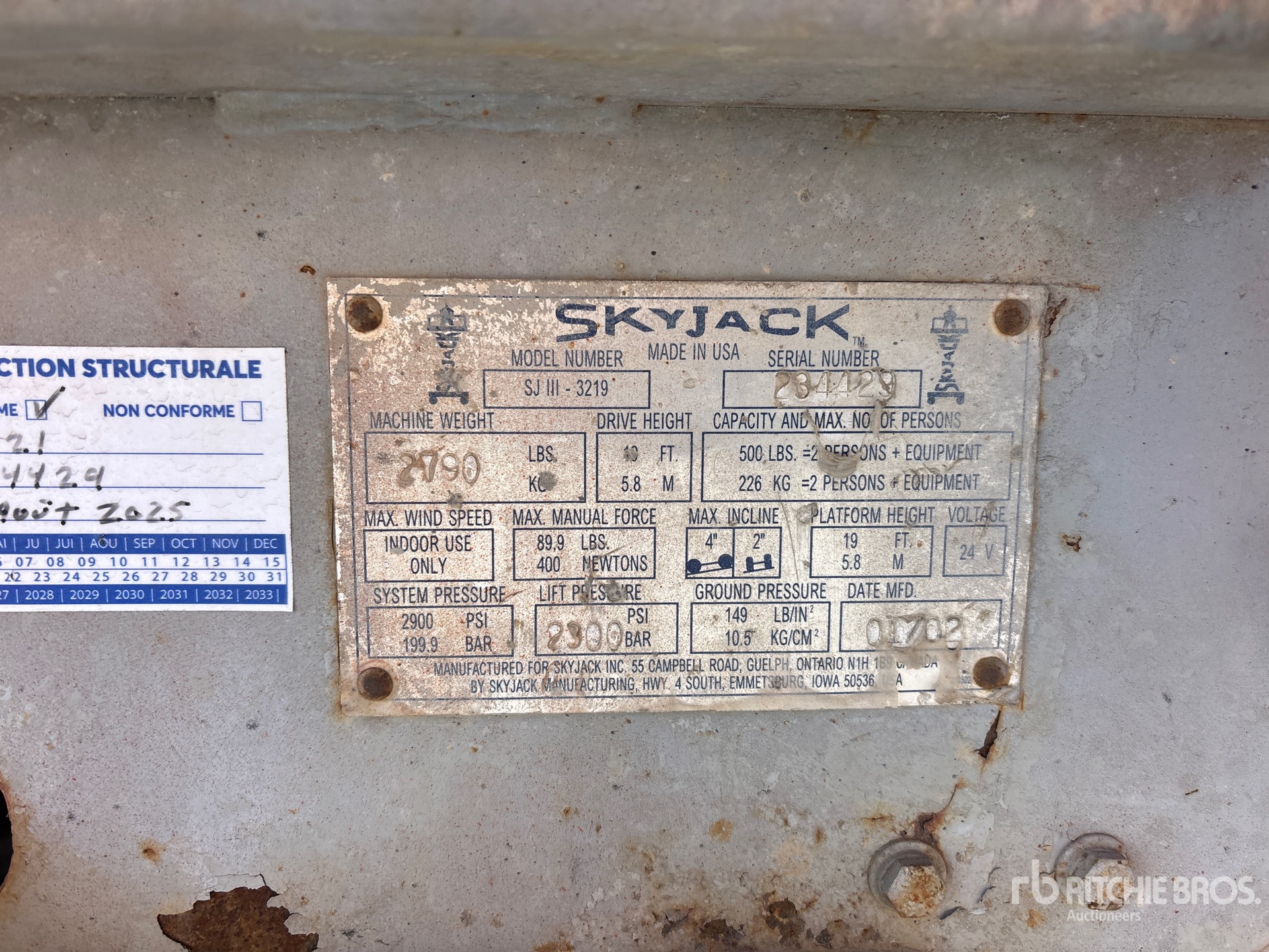 General Appearance with Seriennummer / FIN