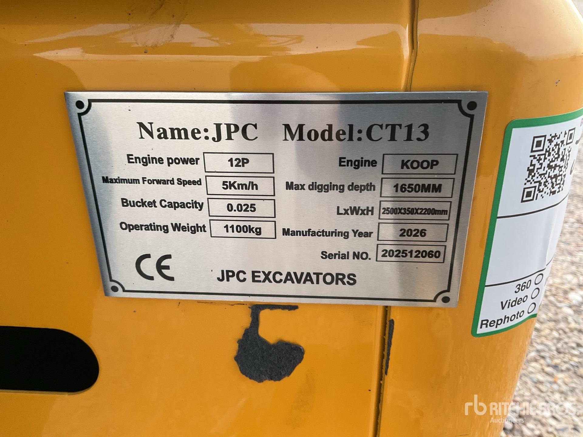 General Appearance with N.º de serie/VIN