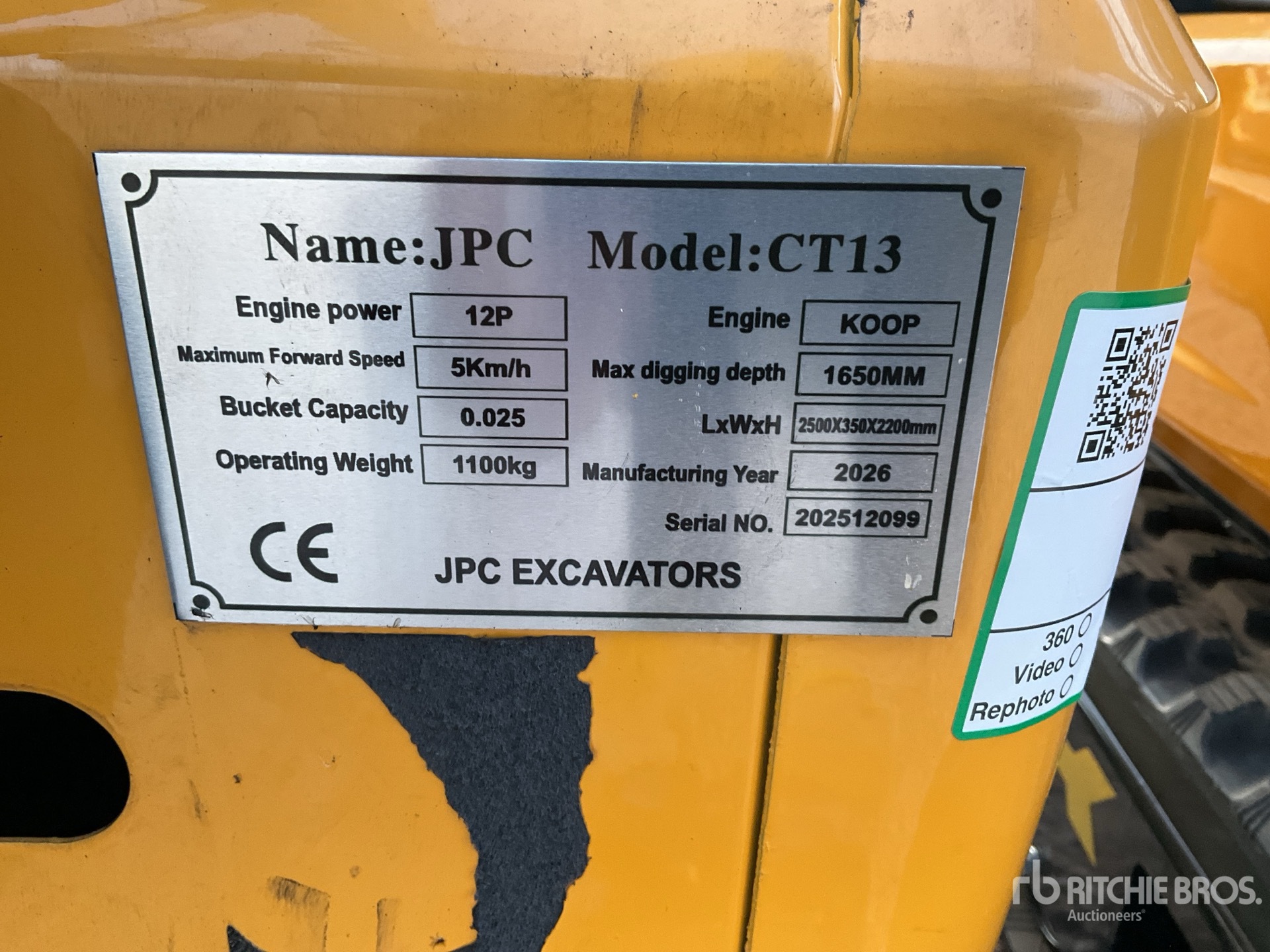 General Appearance with N.º de serie/VIN